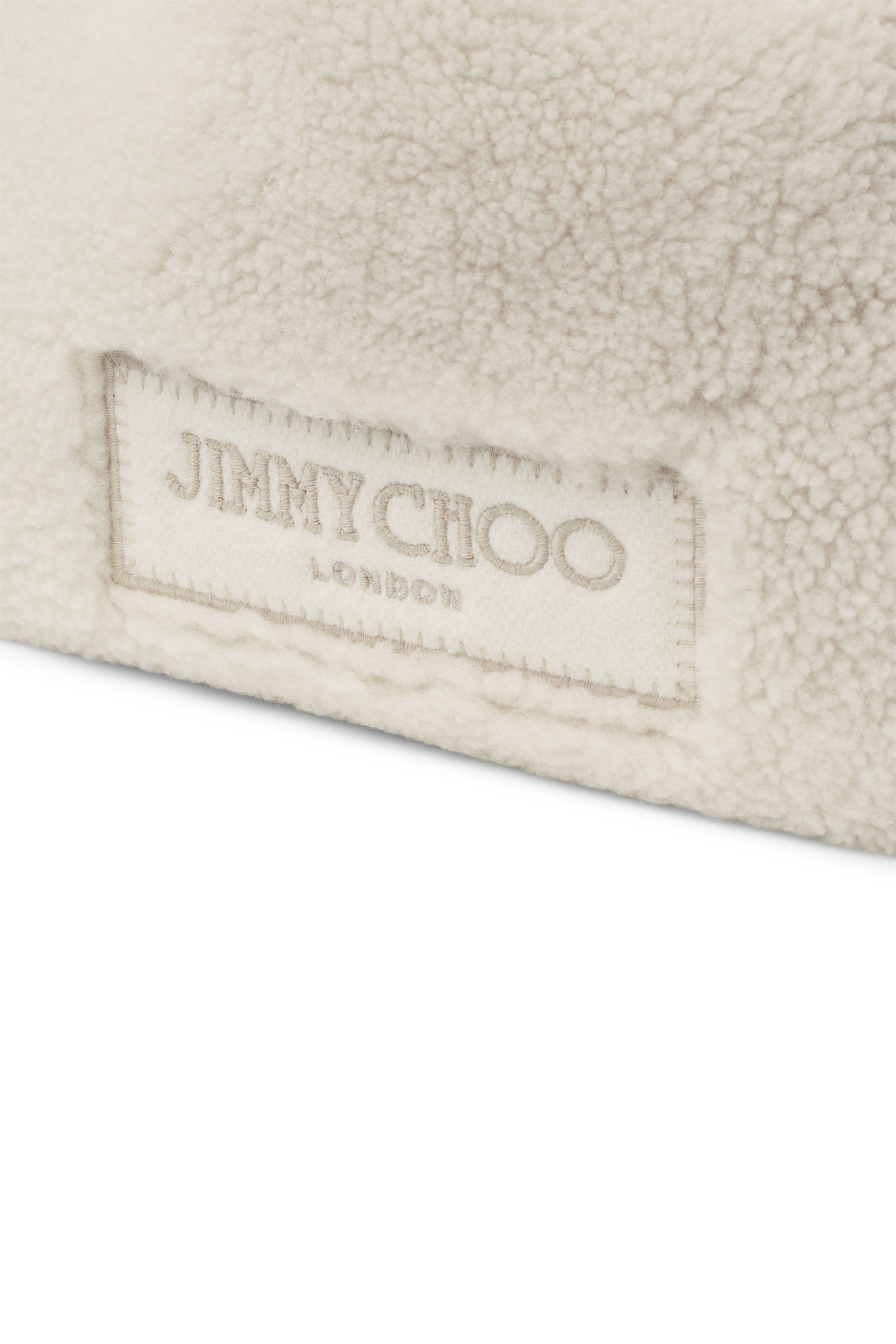 Logo Shearling Drawstring Pouch
