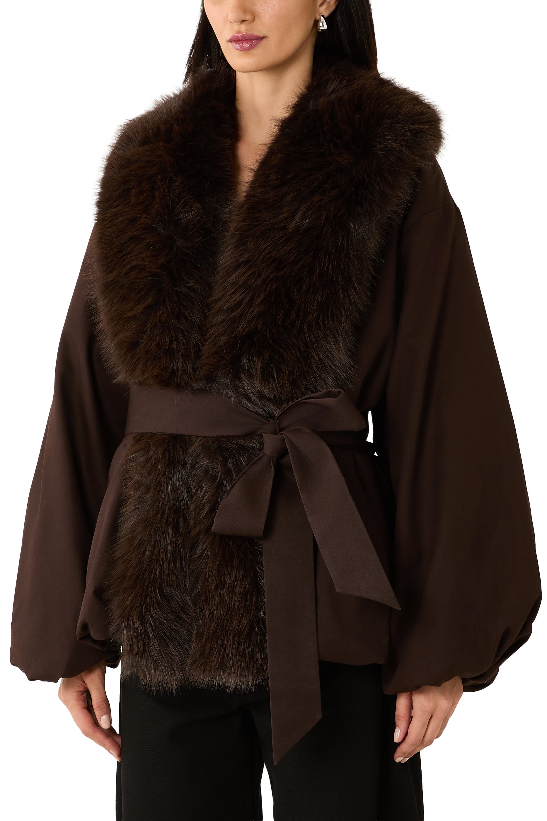 Fax Fur Collar Jacket