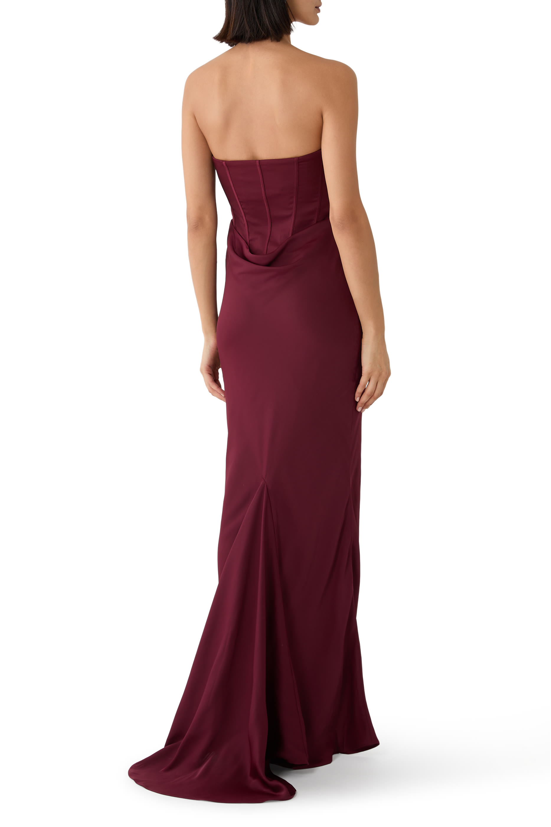 Satin Corset Maxi Dress 