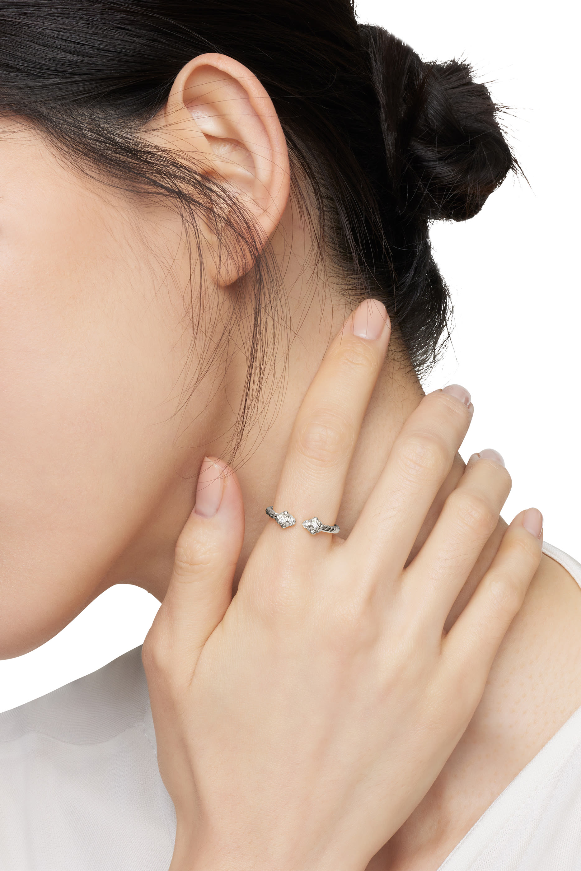 Renaissance Ring, 18K White Gold with Diamonds 