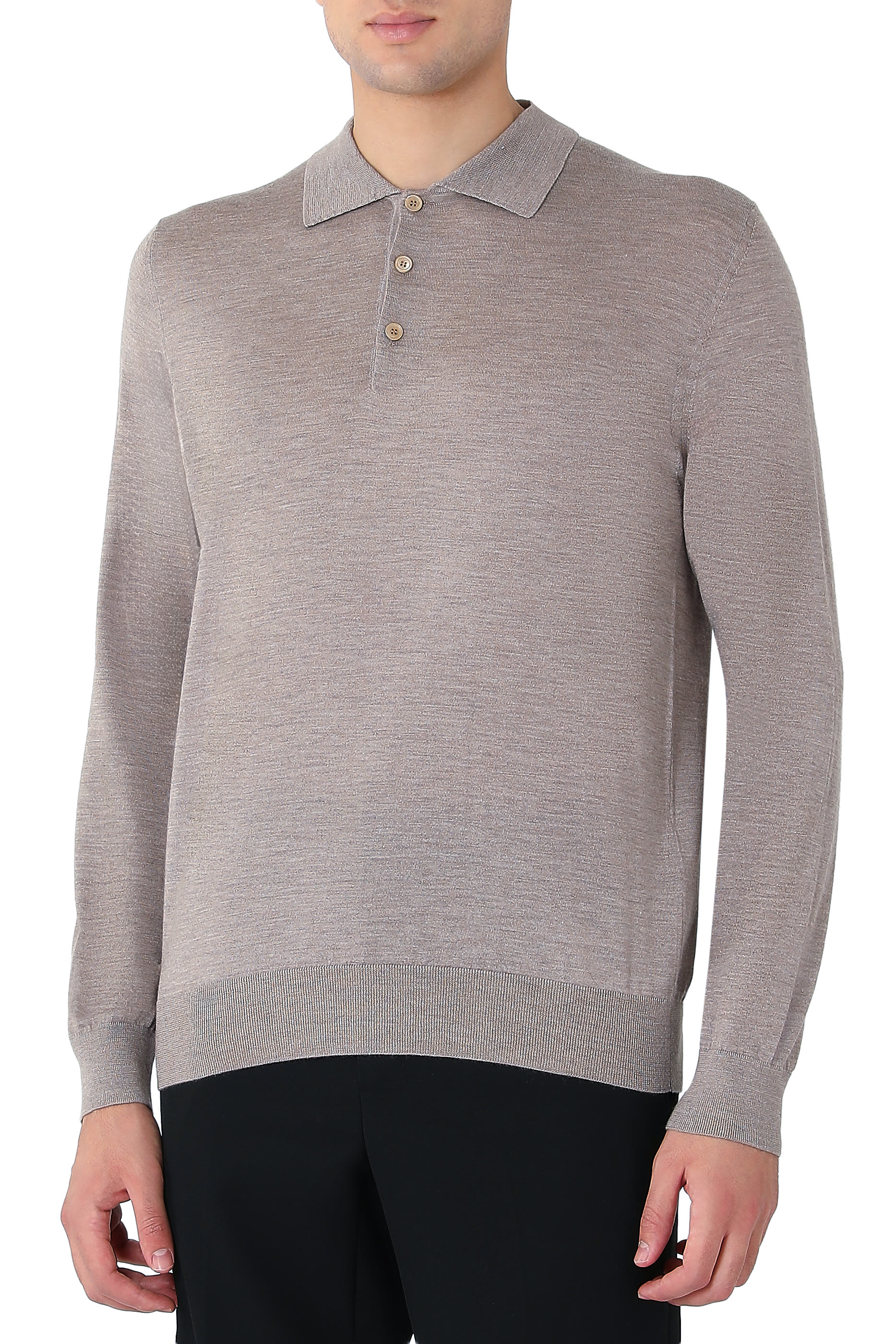 Cotton, Silk and Cashmere Trama Weave Polo 