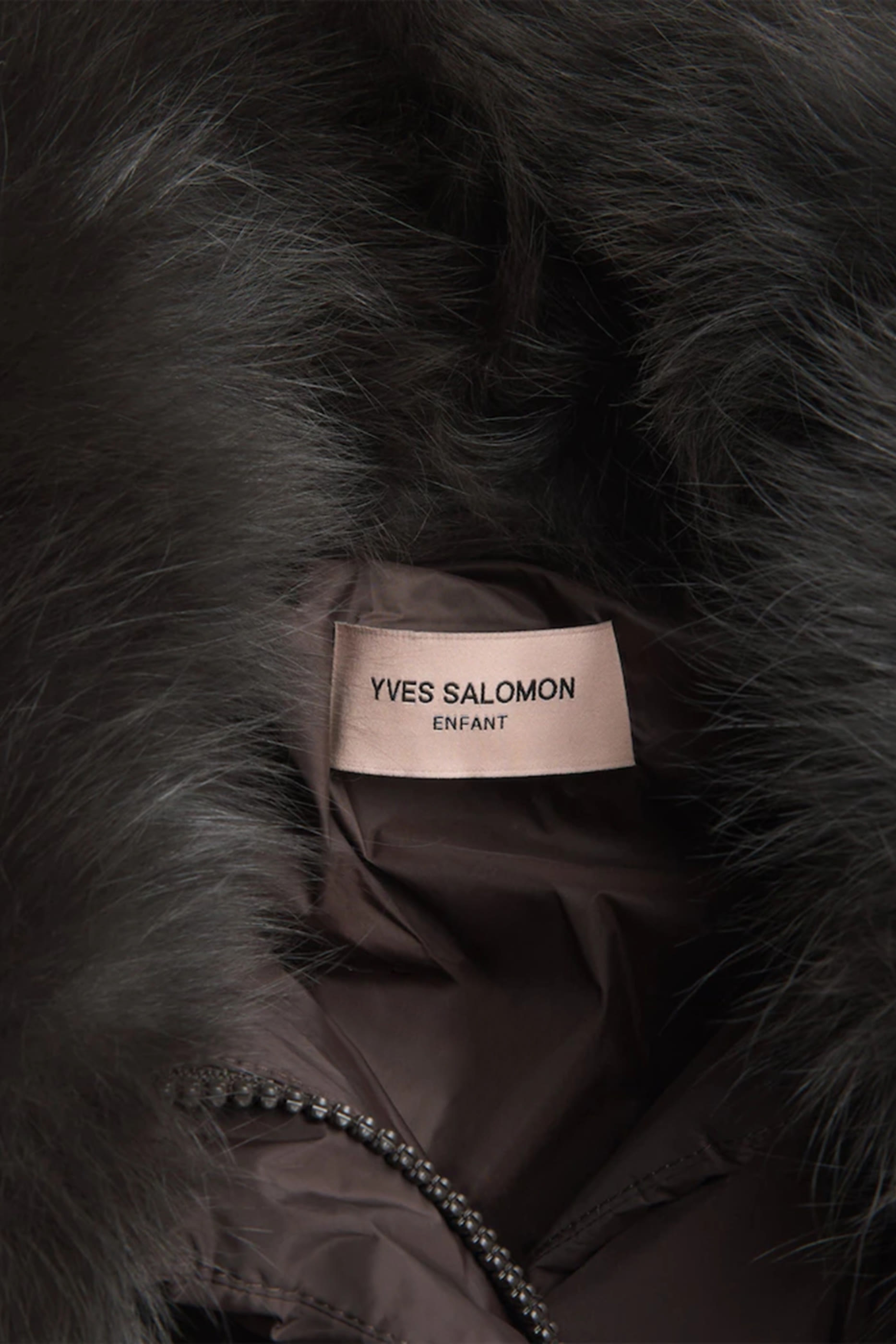 Kids Fur-Trim Down Puffer Jacket with Mittens