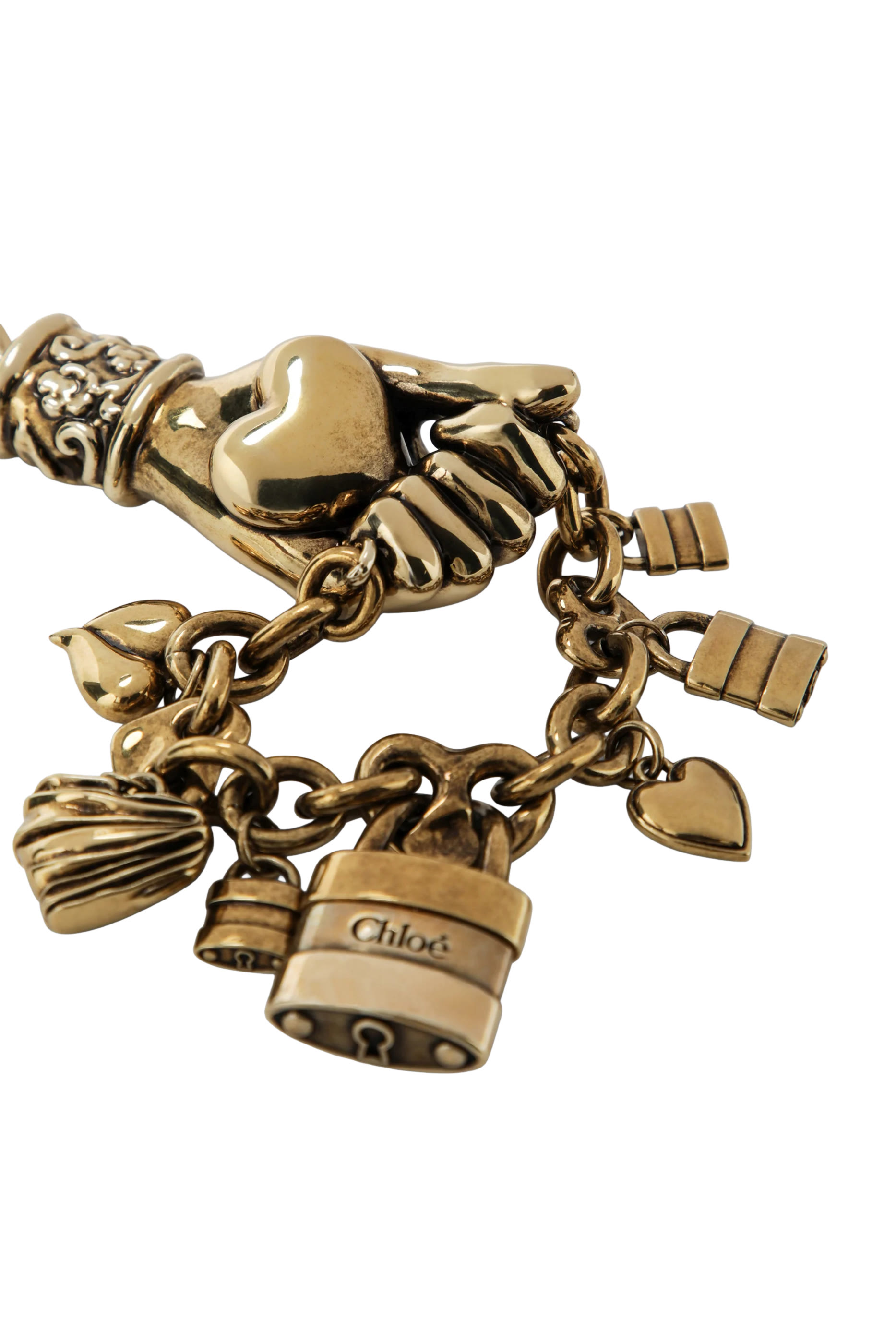 Symbols Hand & Heart Key Ring Bag Charm 