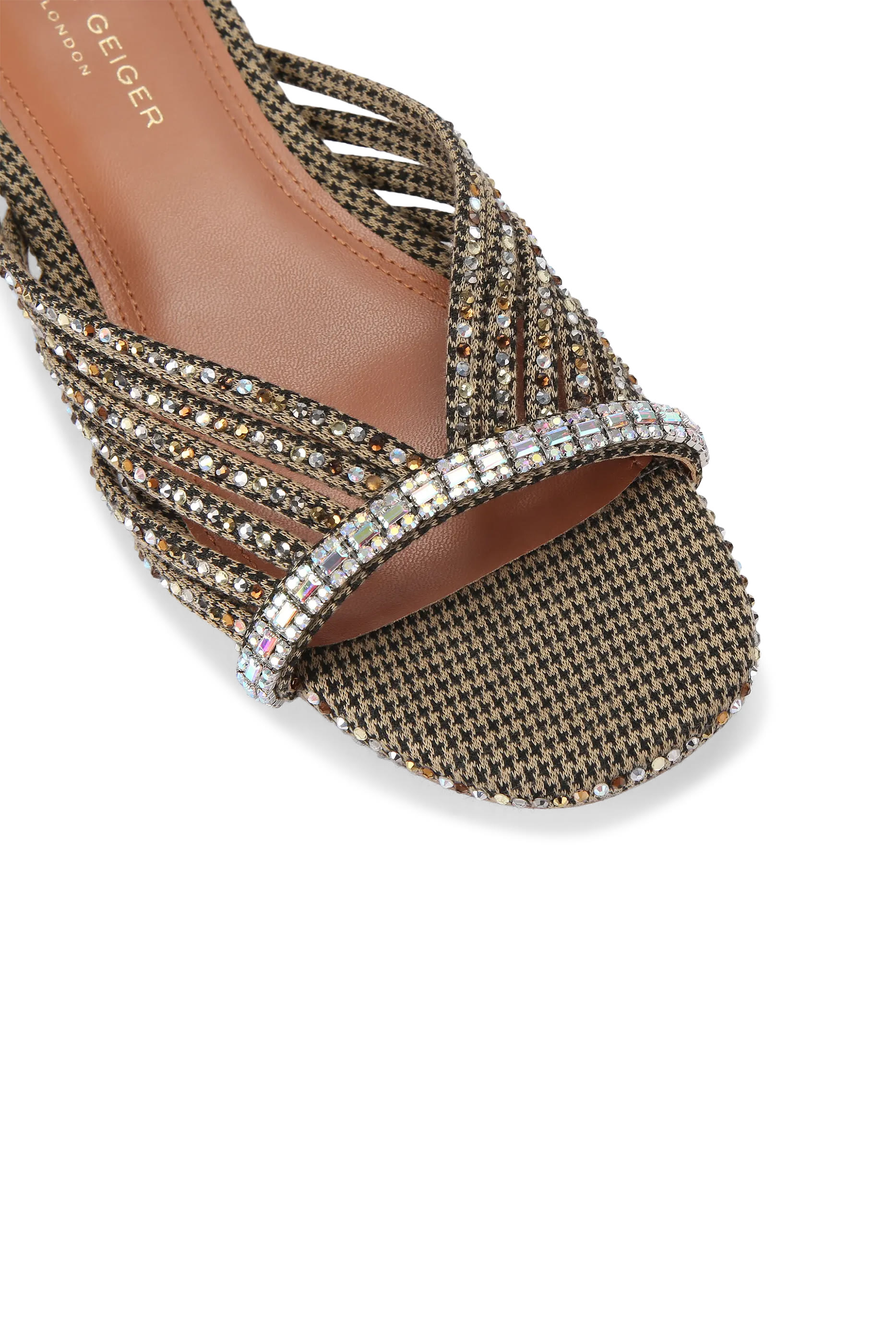 Crystal Strap Flat Mules