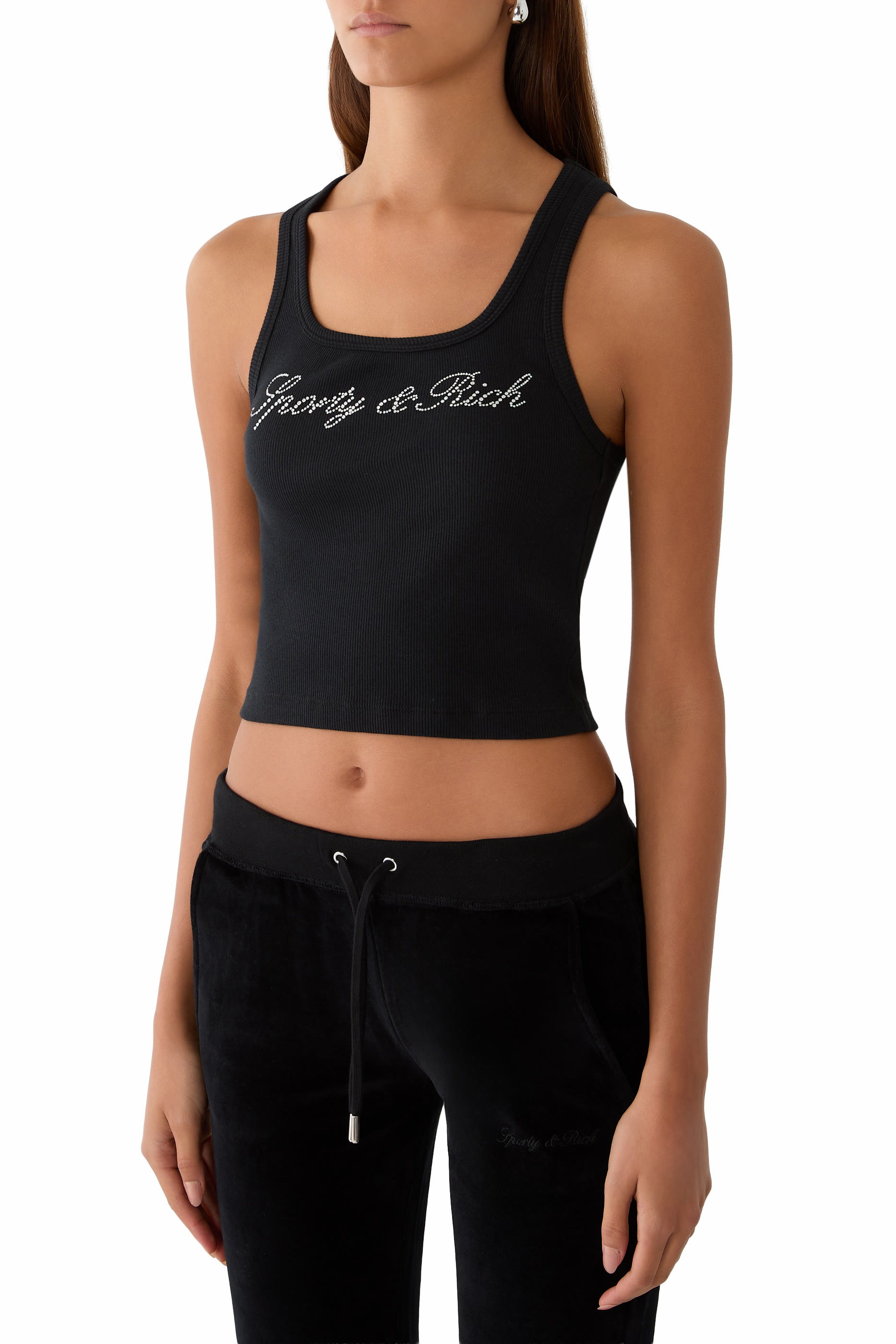  Signature Logo Crystal Tank Top