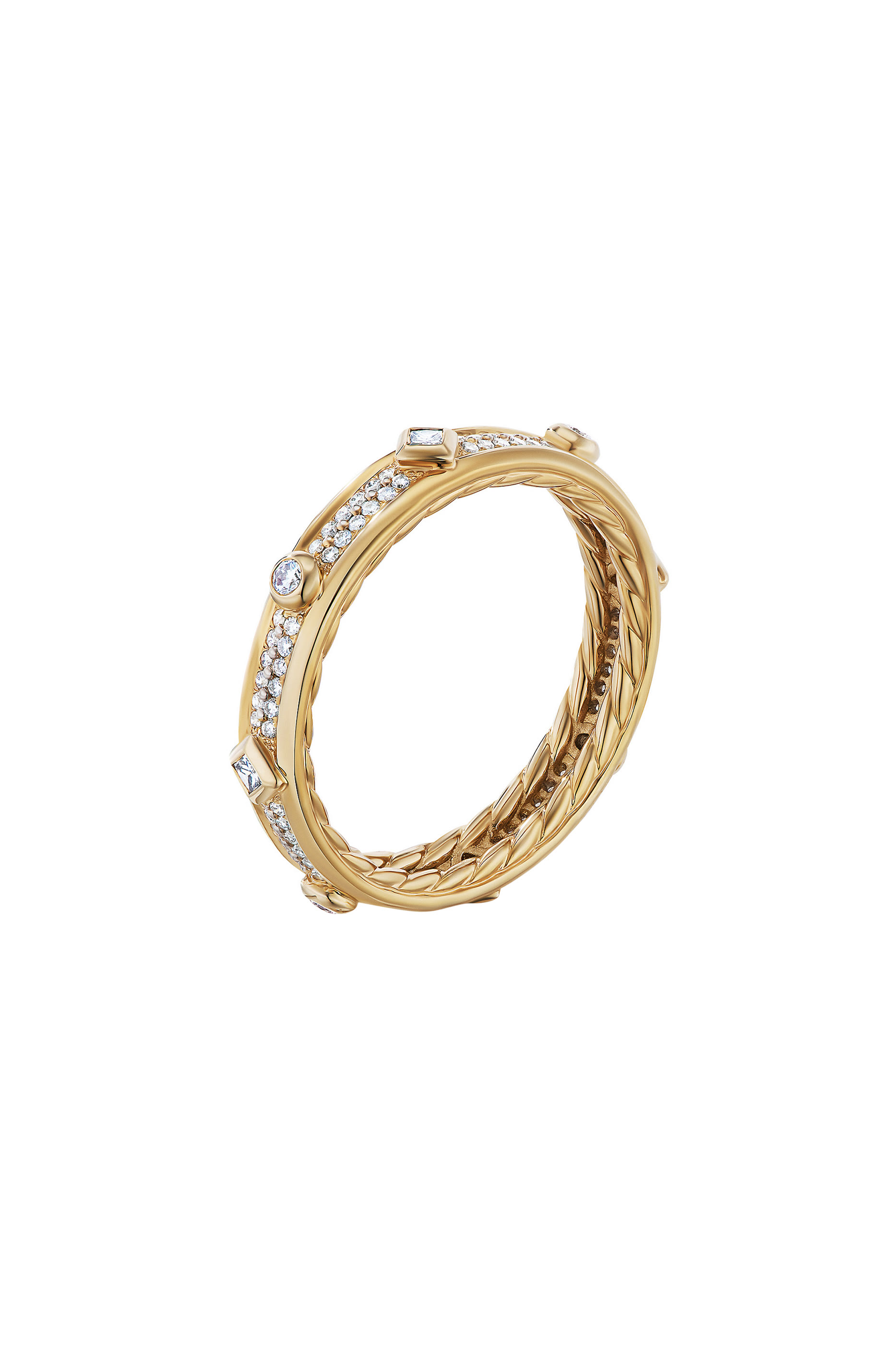 Full Pave Diamond Modern Renaissance Ring