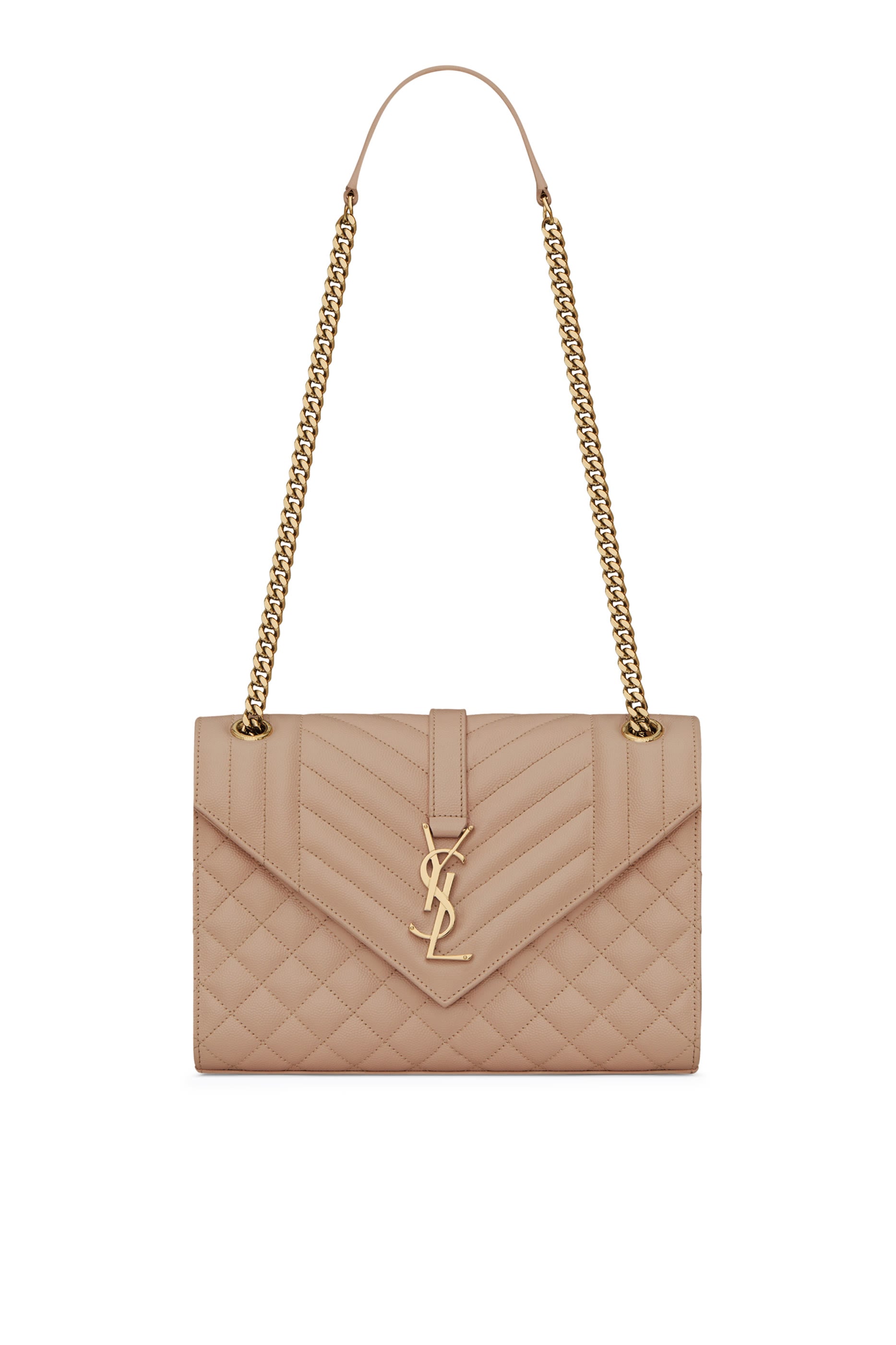 Enveloppe Medium Bag In Mix Matelassé Grain De Poudre Embossed Leather