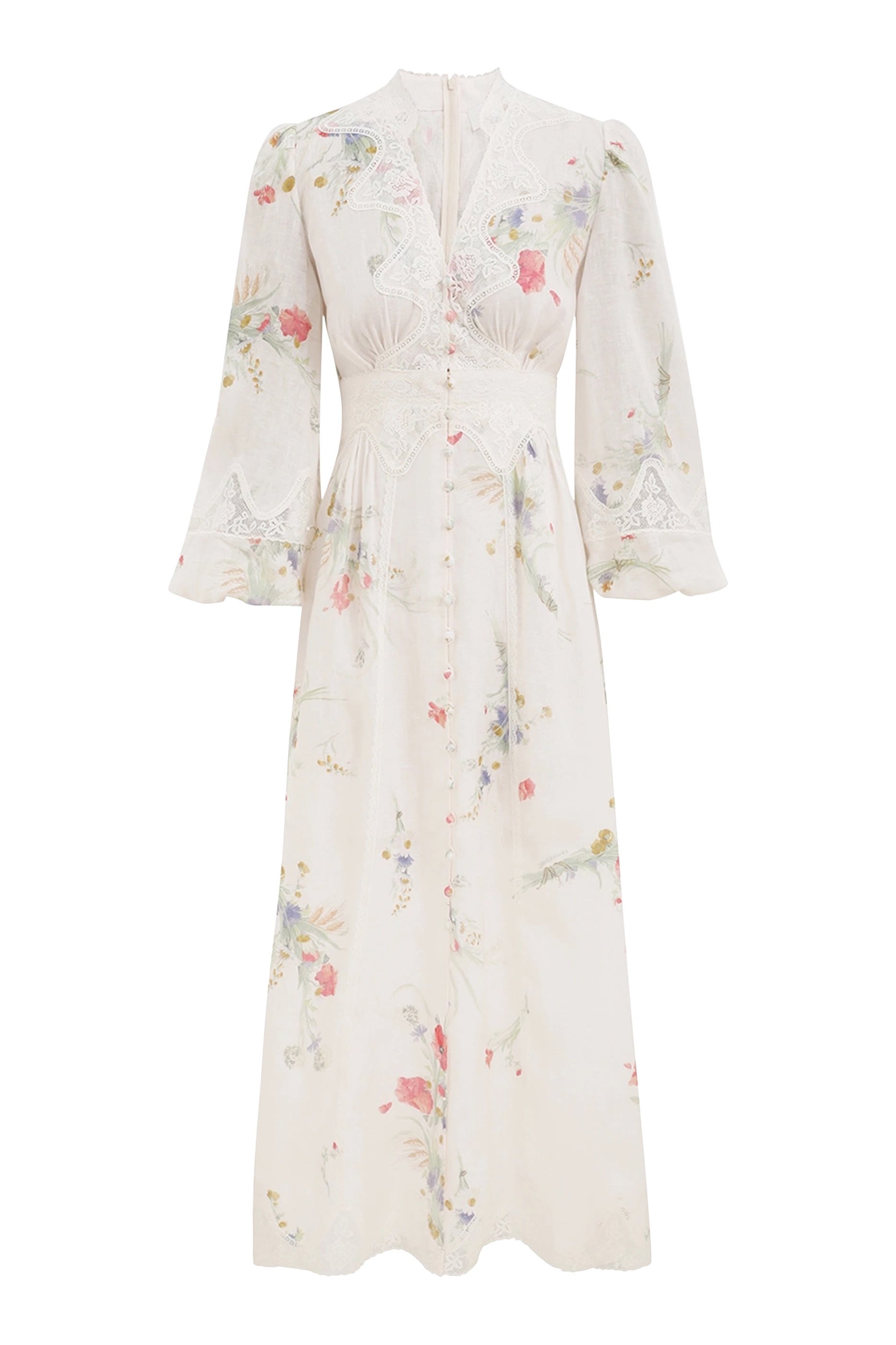 Lucky Lace Plunge Midi Dress