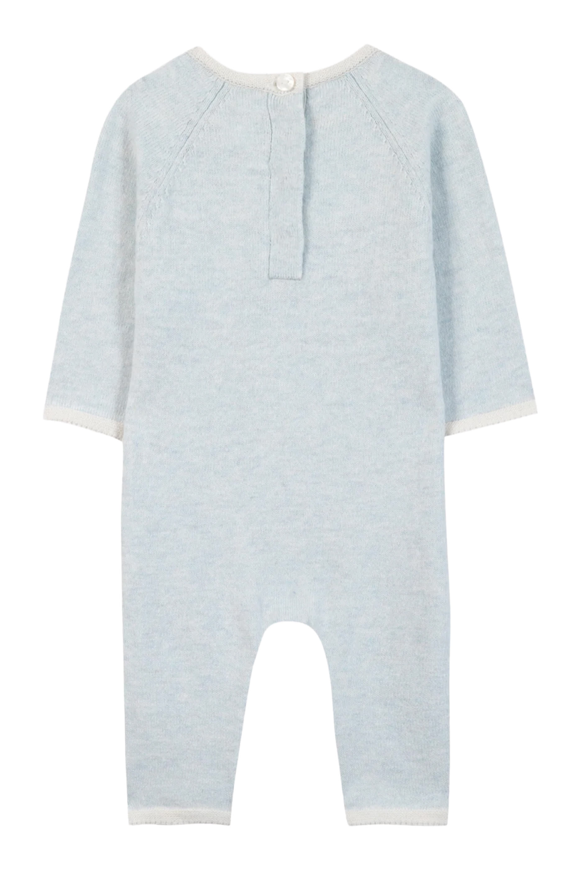 Kids Teddy Bear Embroidery Long Jumpsuit