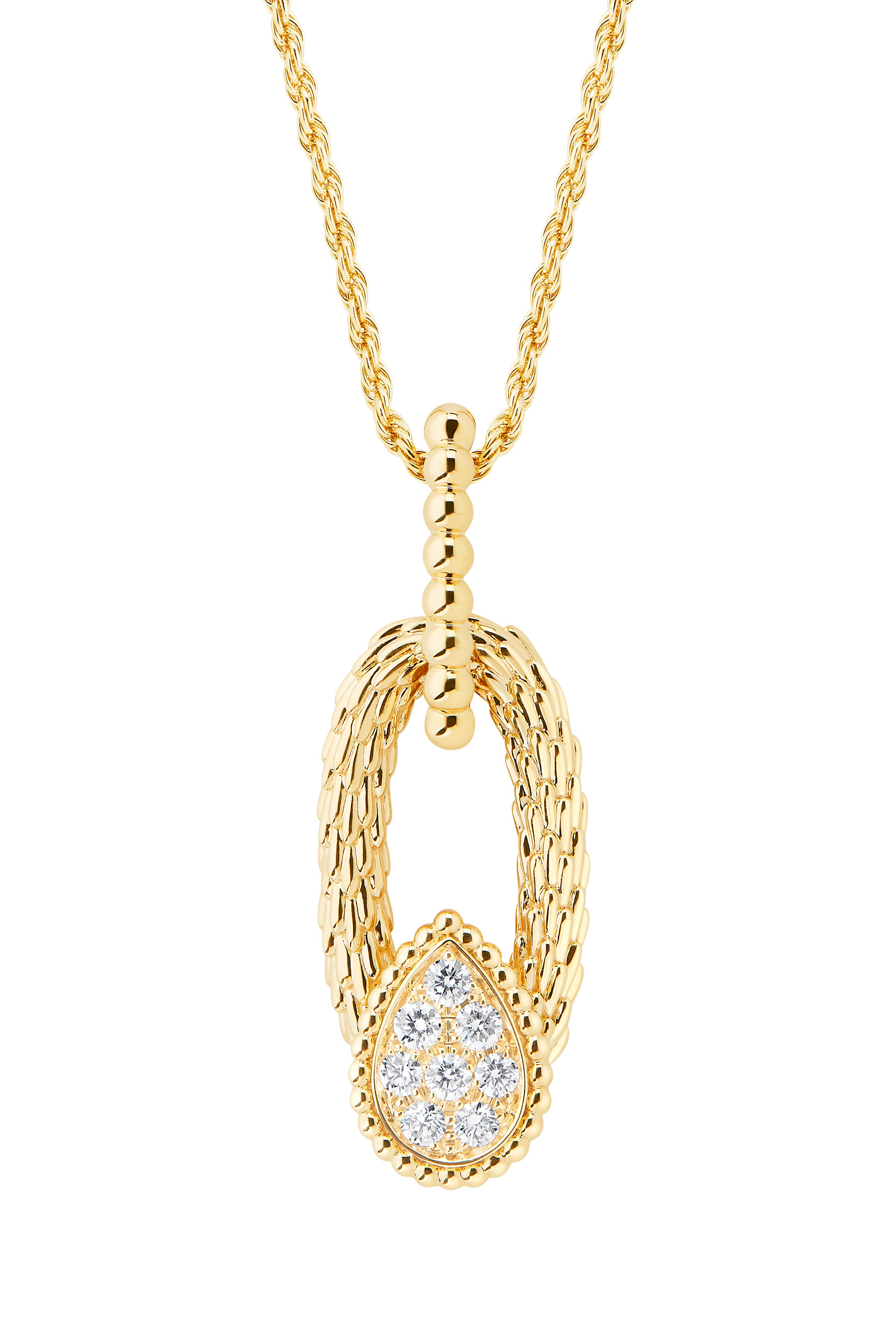 Serpent Bohème Vintage Pendant, 18K Yellow Gold & Diamonds