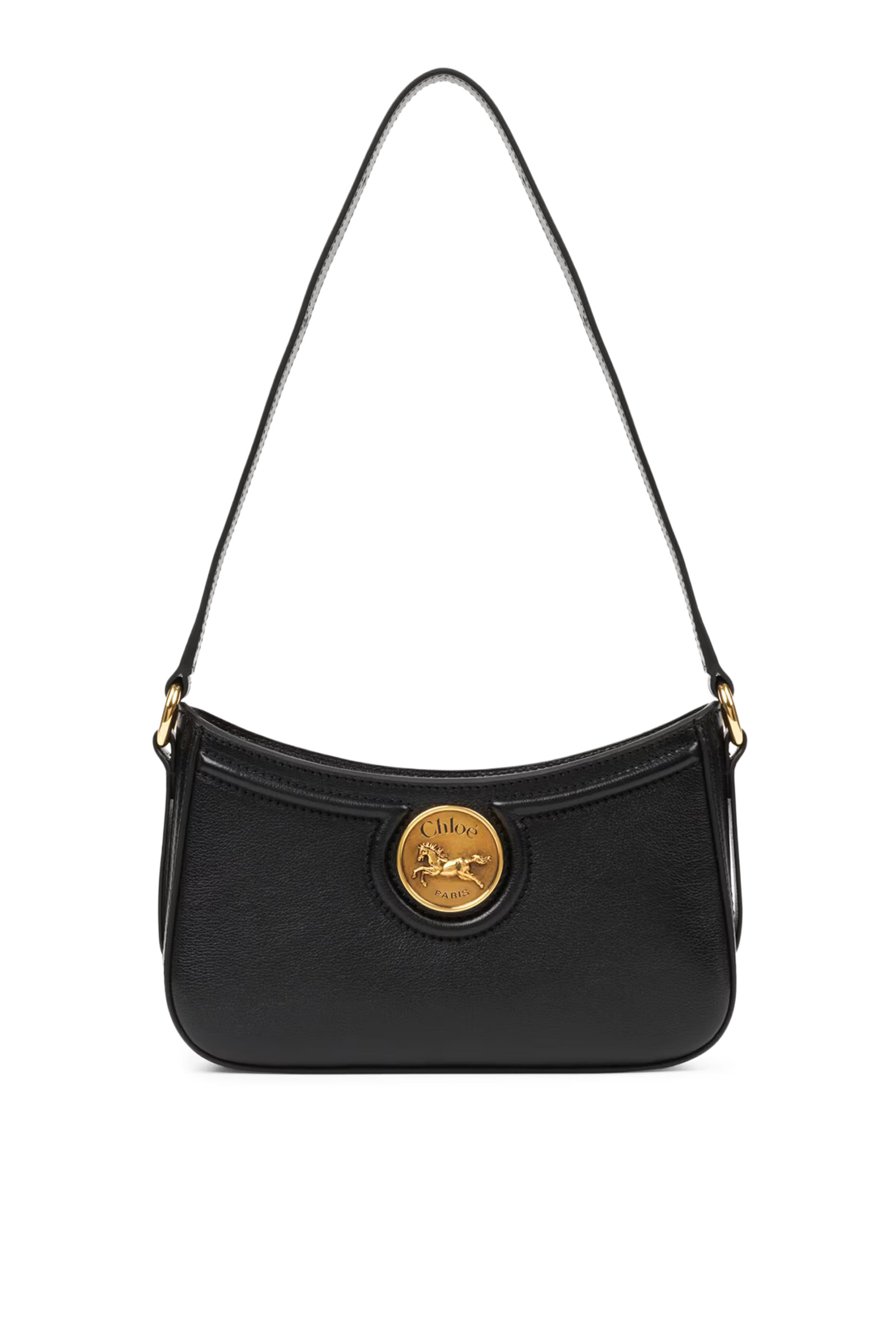 Horse Medal Shoulder Bag in Grained Leather