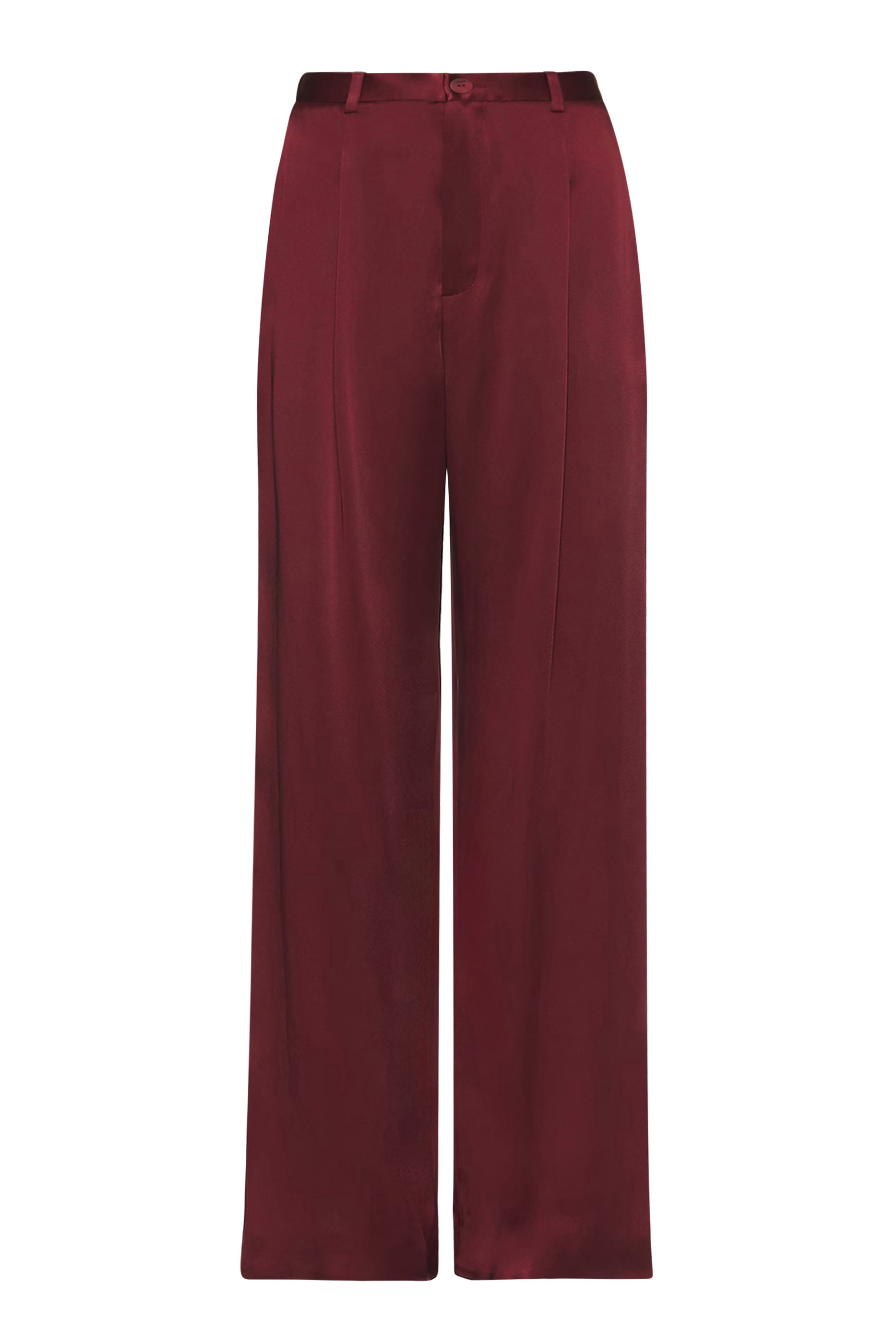 Satin Relaxed Pleated Pants 