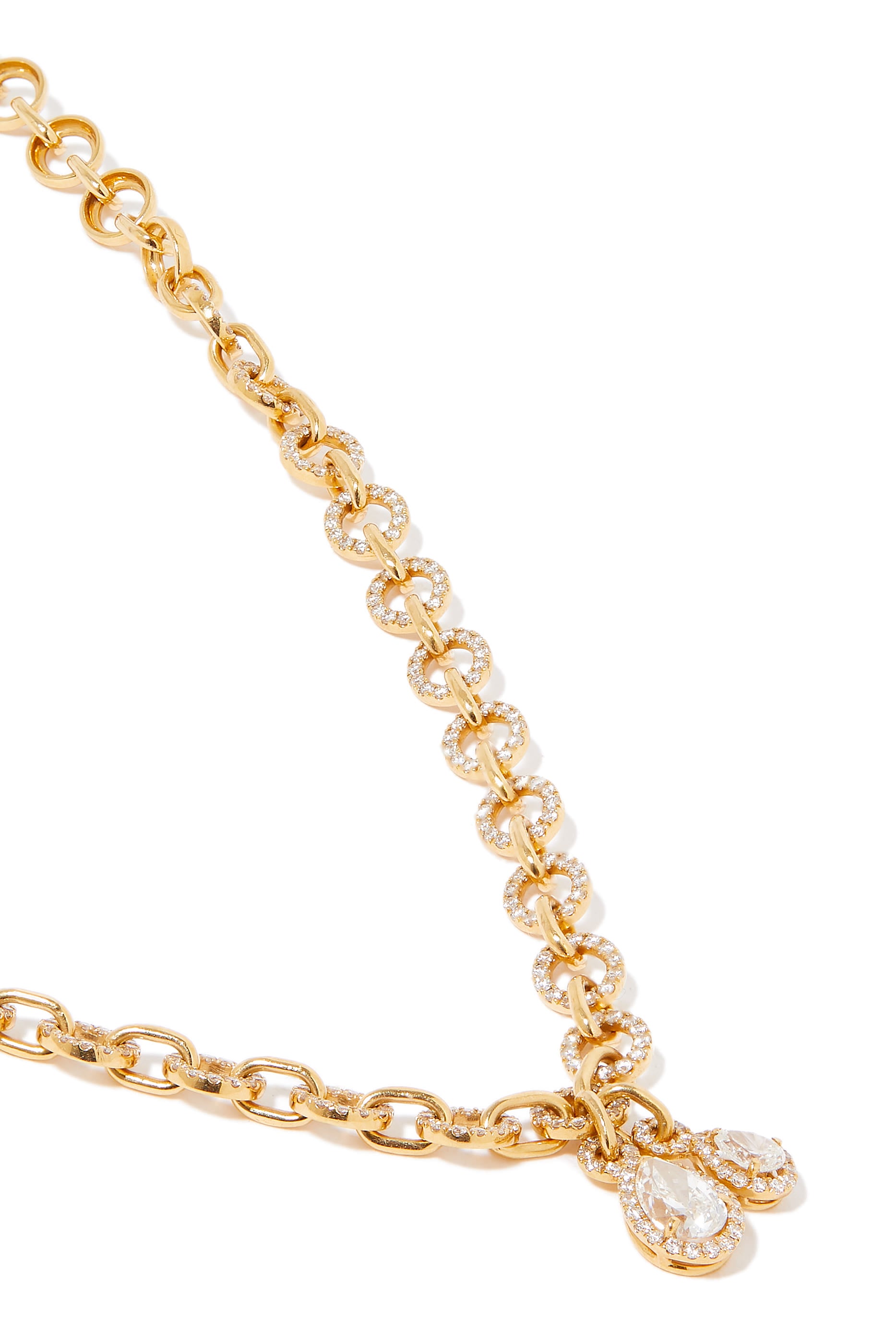 Chaines Necklace, 18k Yellow Gold & Diamonds