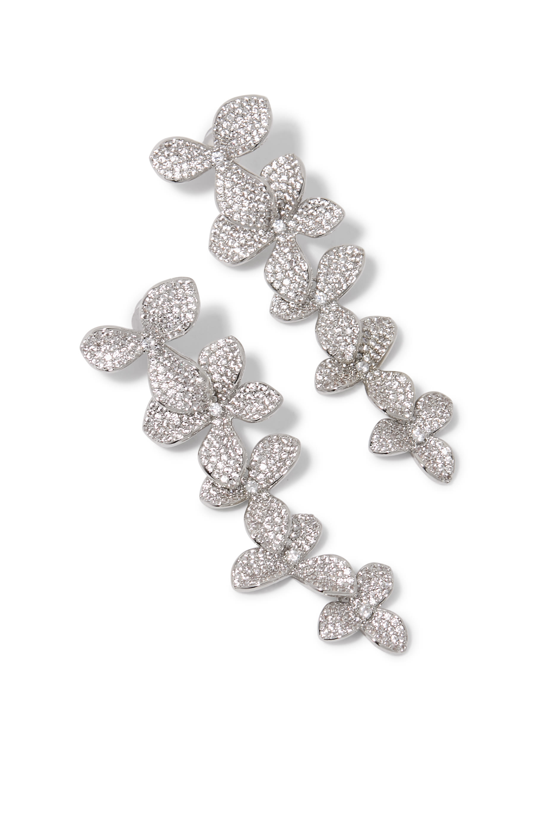  Lilliana Earring, 925 Sterling Silver & Cubic Zirconia Pave
