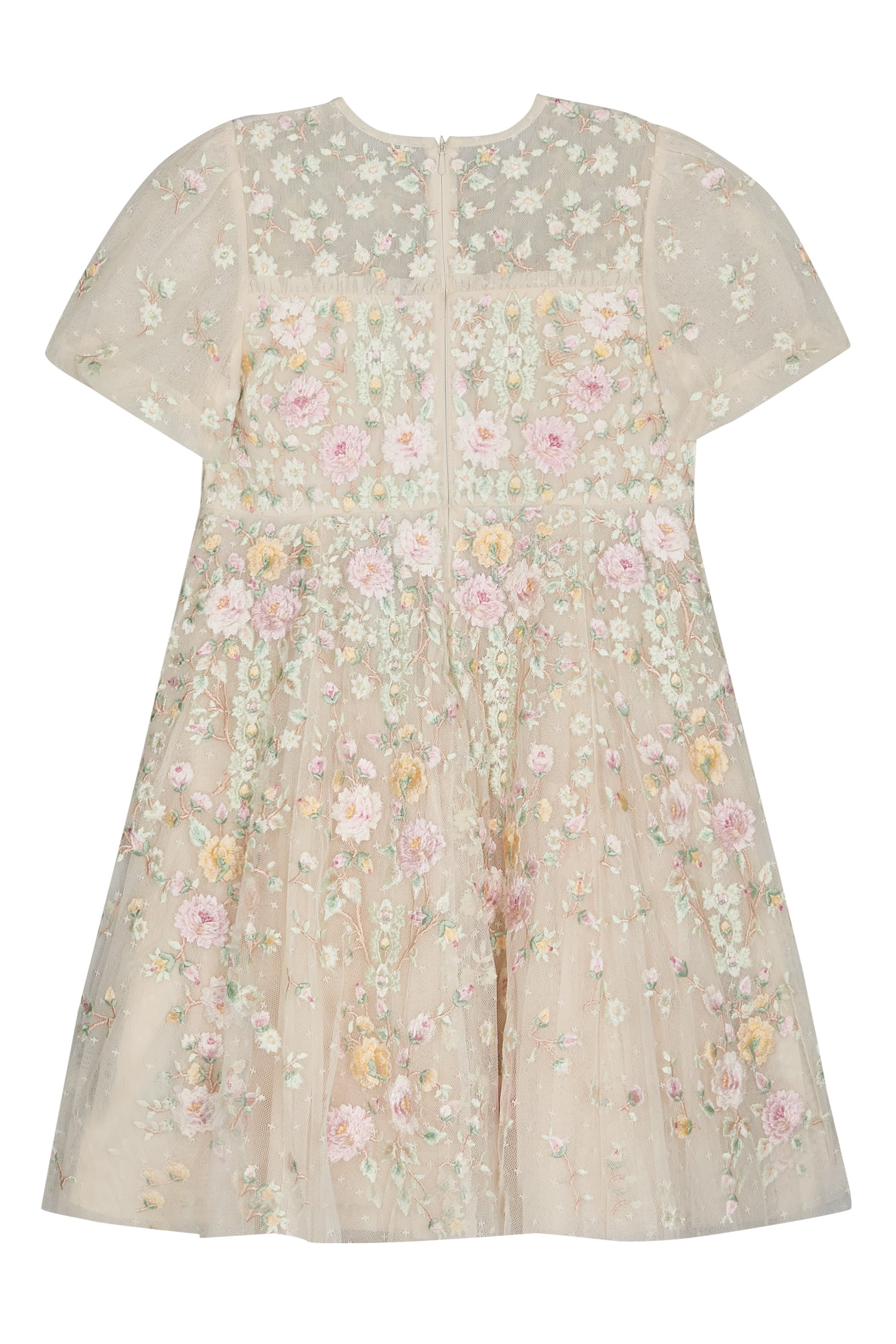 Kids Garden Rose Puff Sleeve Dress