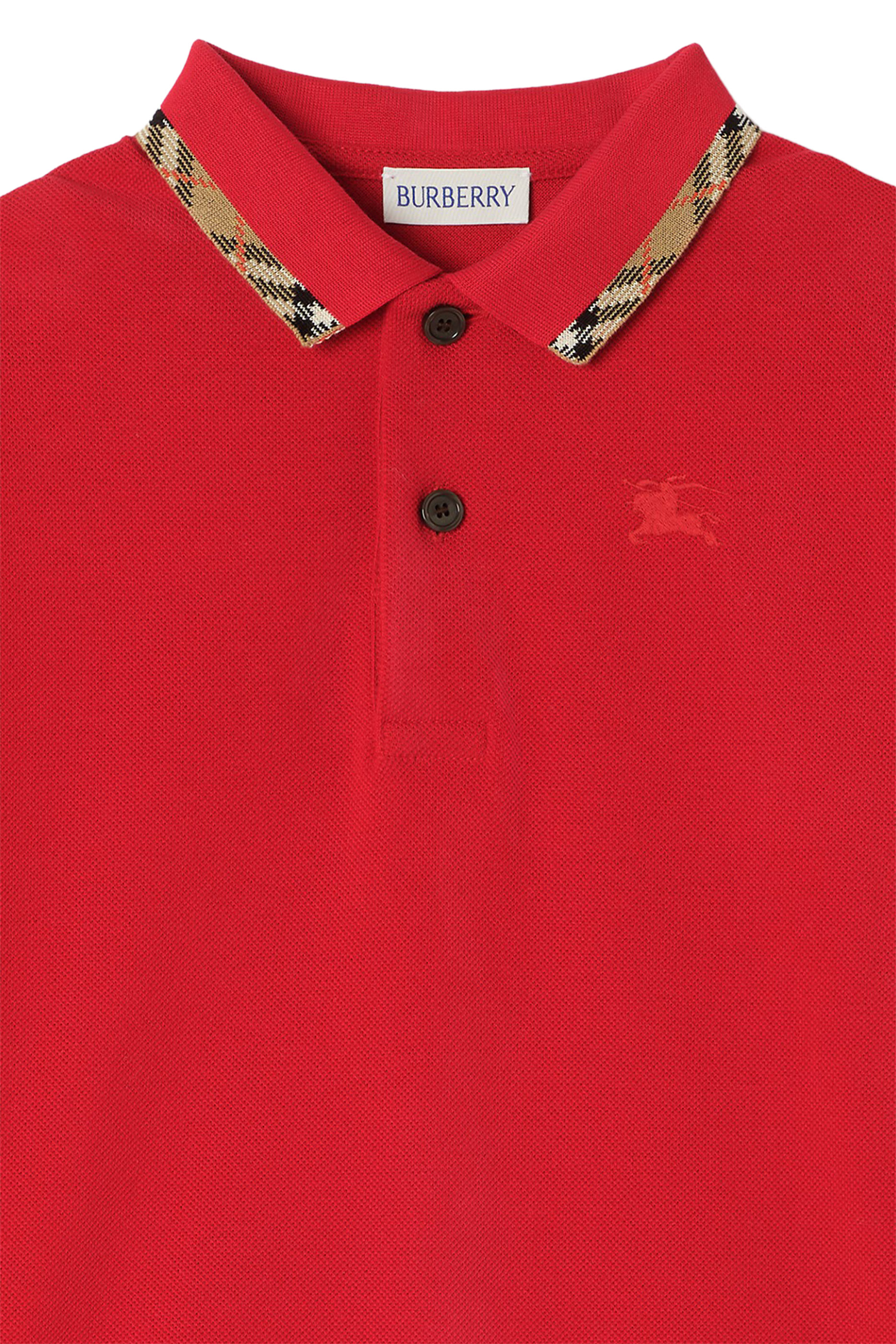 Kids Check Collar Polo Shirt