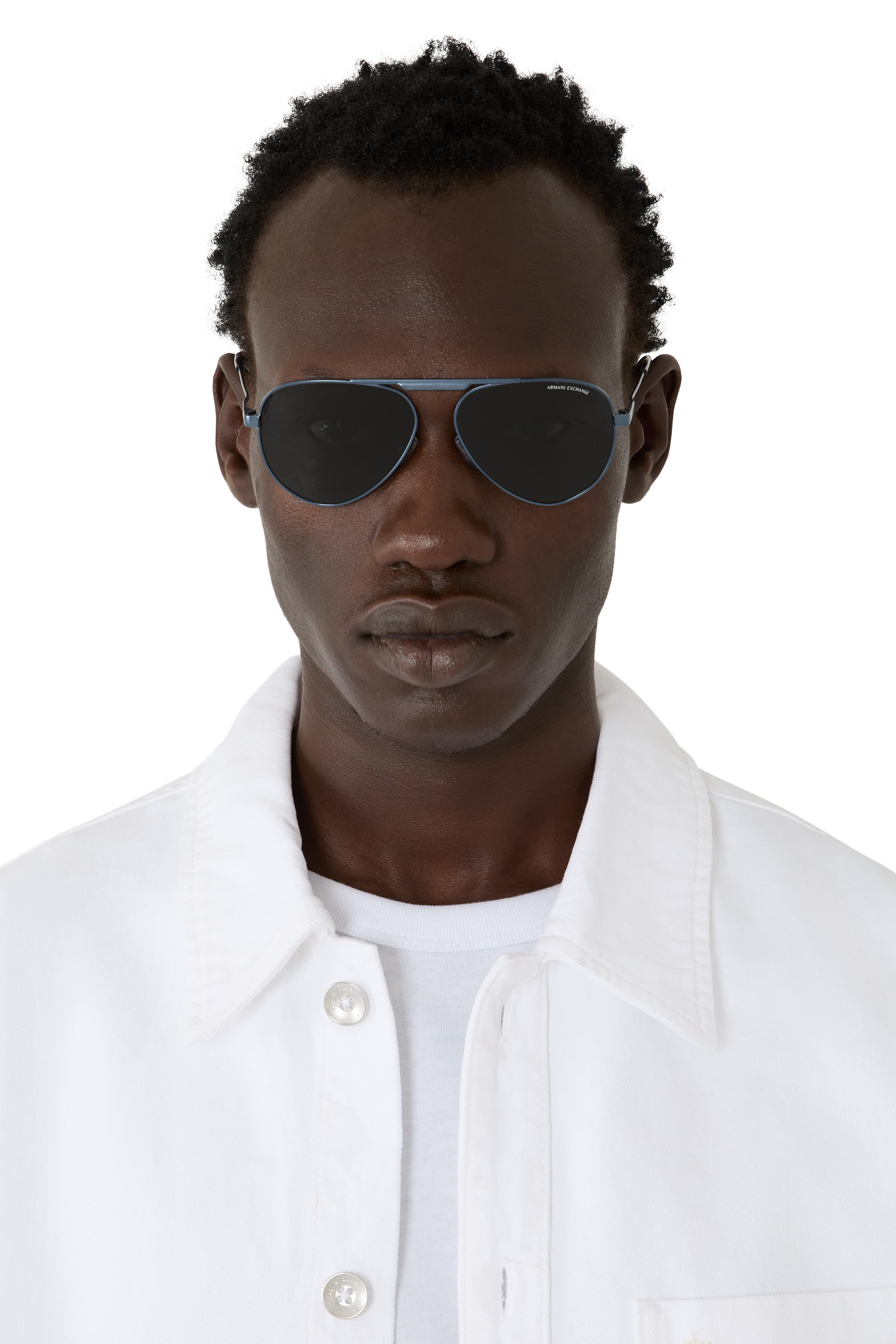 Pilot Frame Double-Bridge Sunglasses
