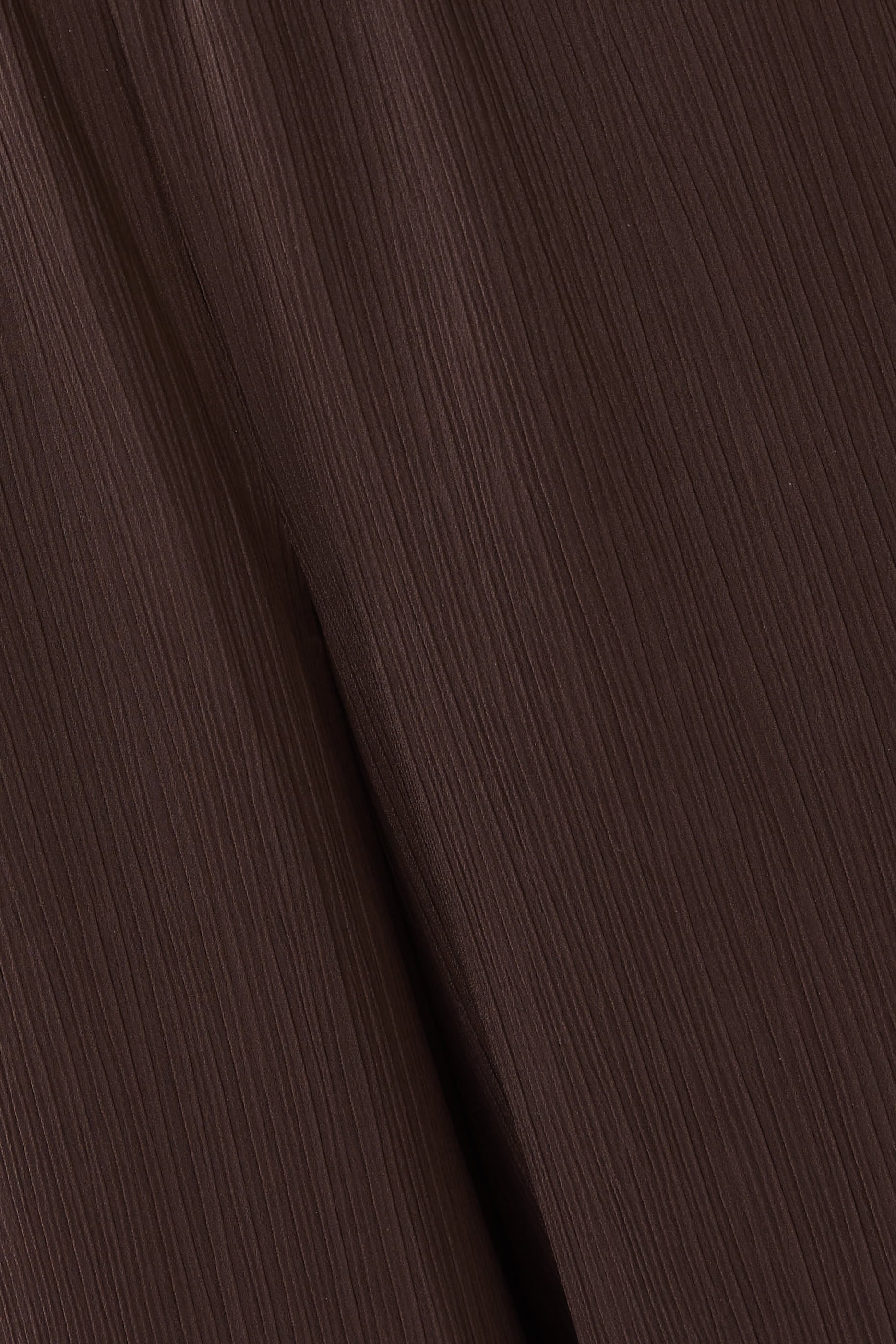 Mid-Rise Plissé Drawcord-Hem Pants 