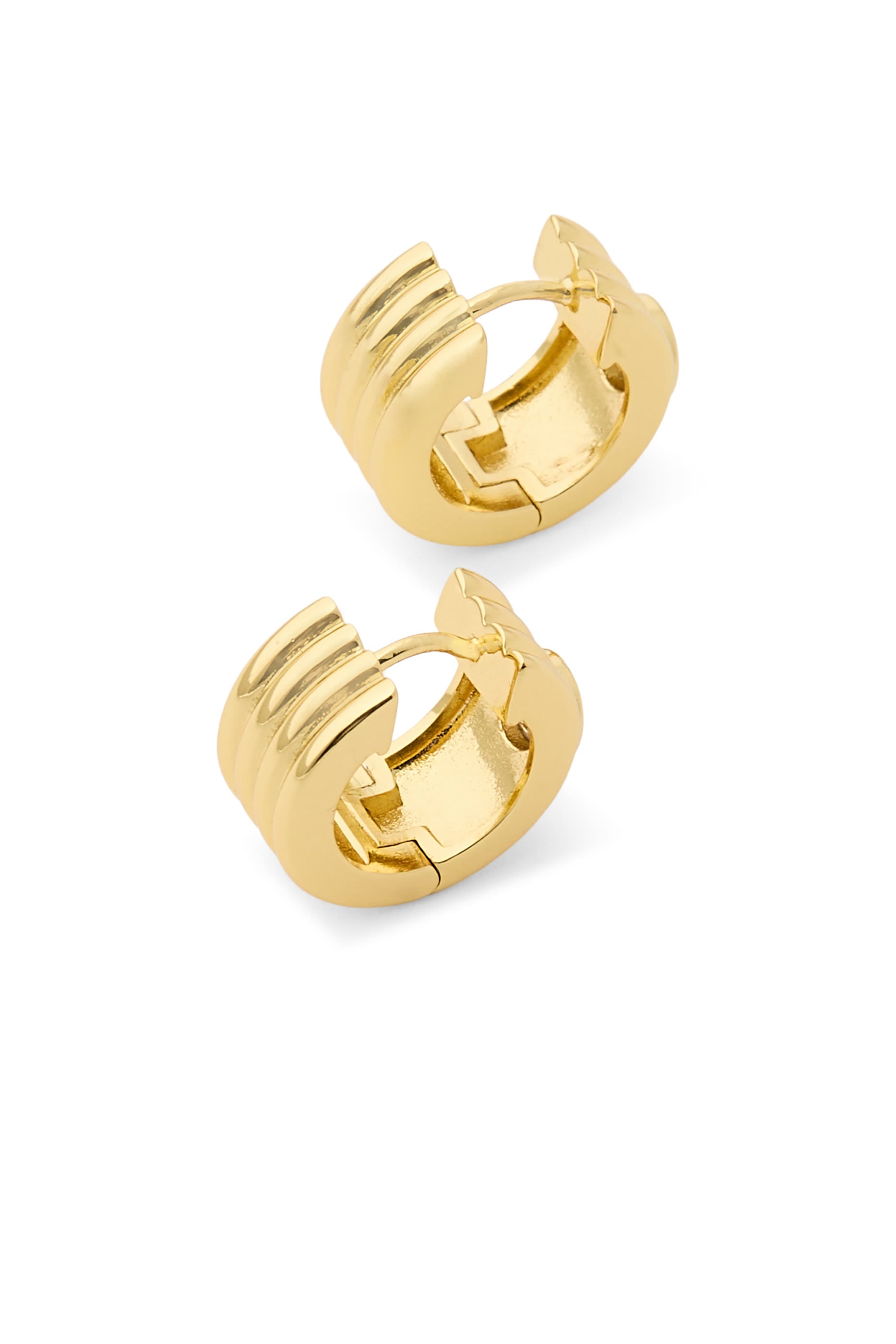 Ribbed Huggie Earrings