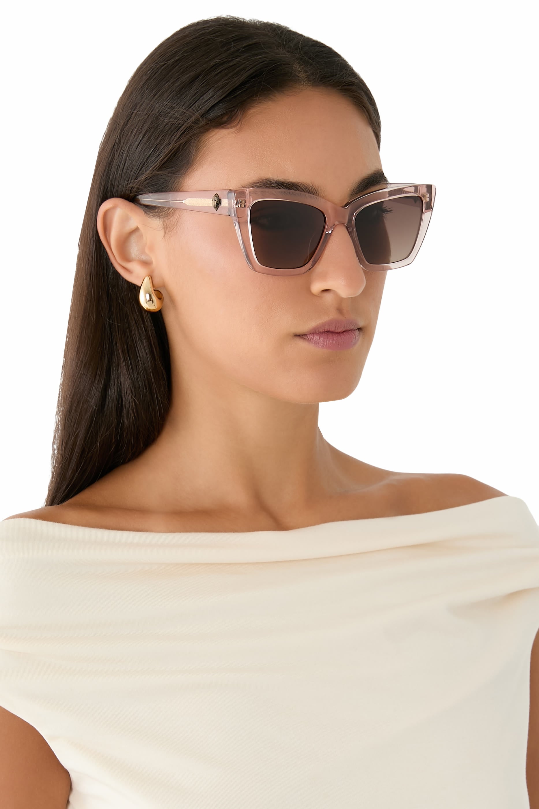 Eagle Head Motif Cat-Eye Sunglasses
