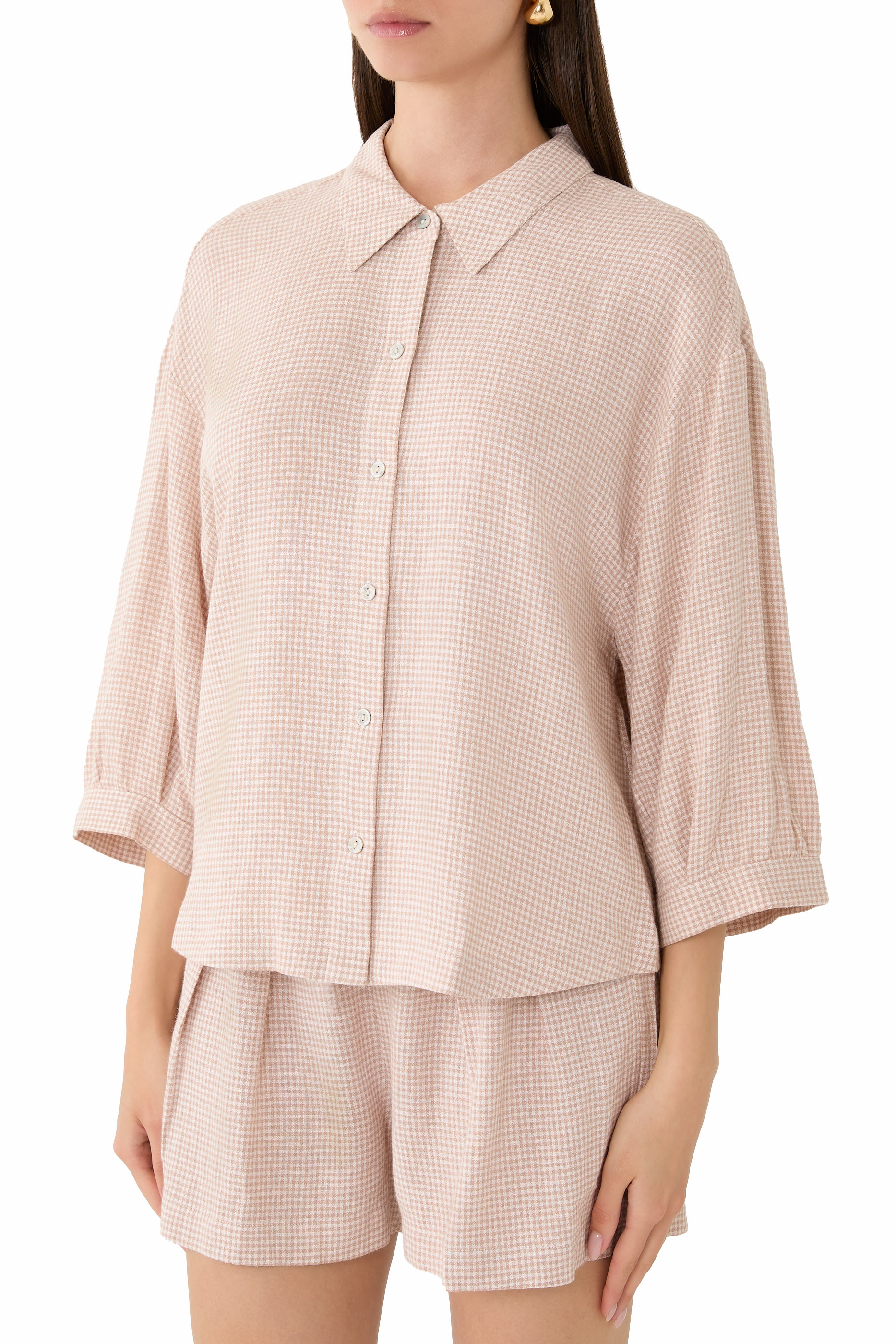 Gingham Relaxed Top
