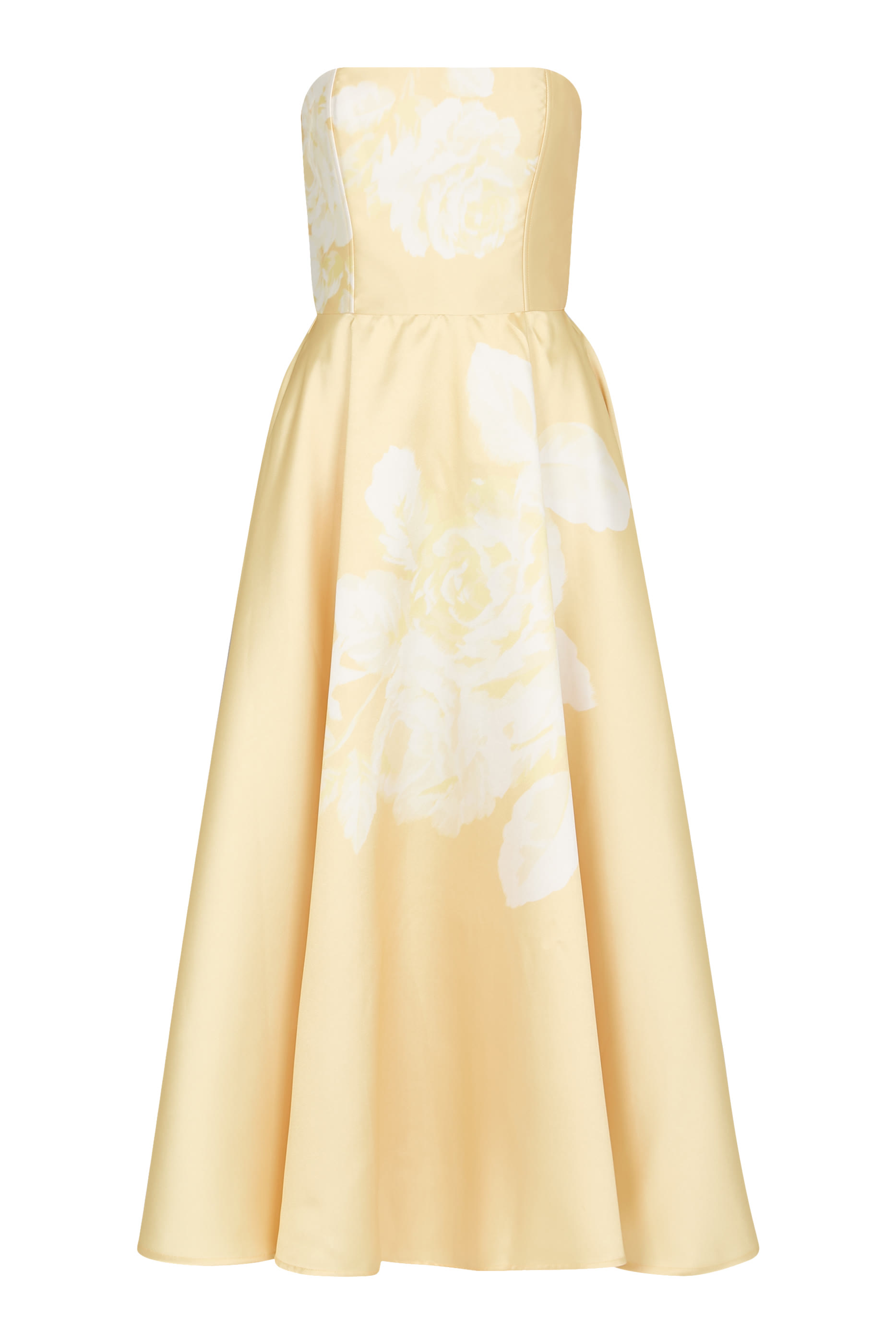 Printed Strapless Dress