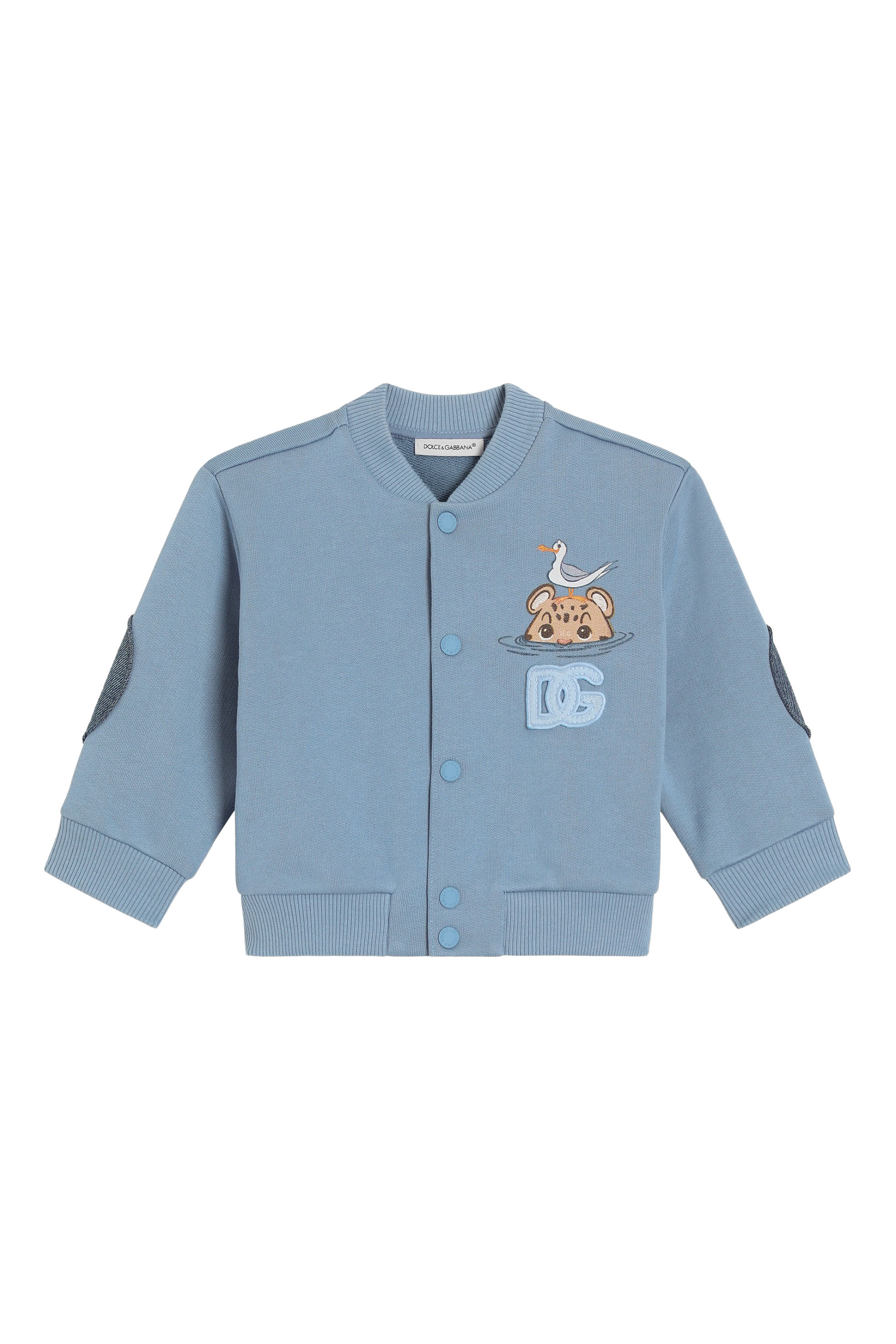  Sweatshirt with Leopard Print and DG Patch 