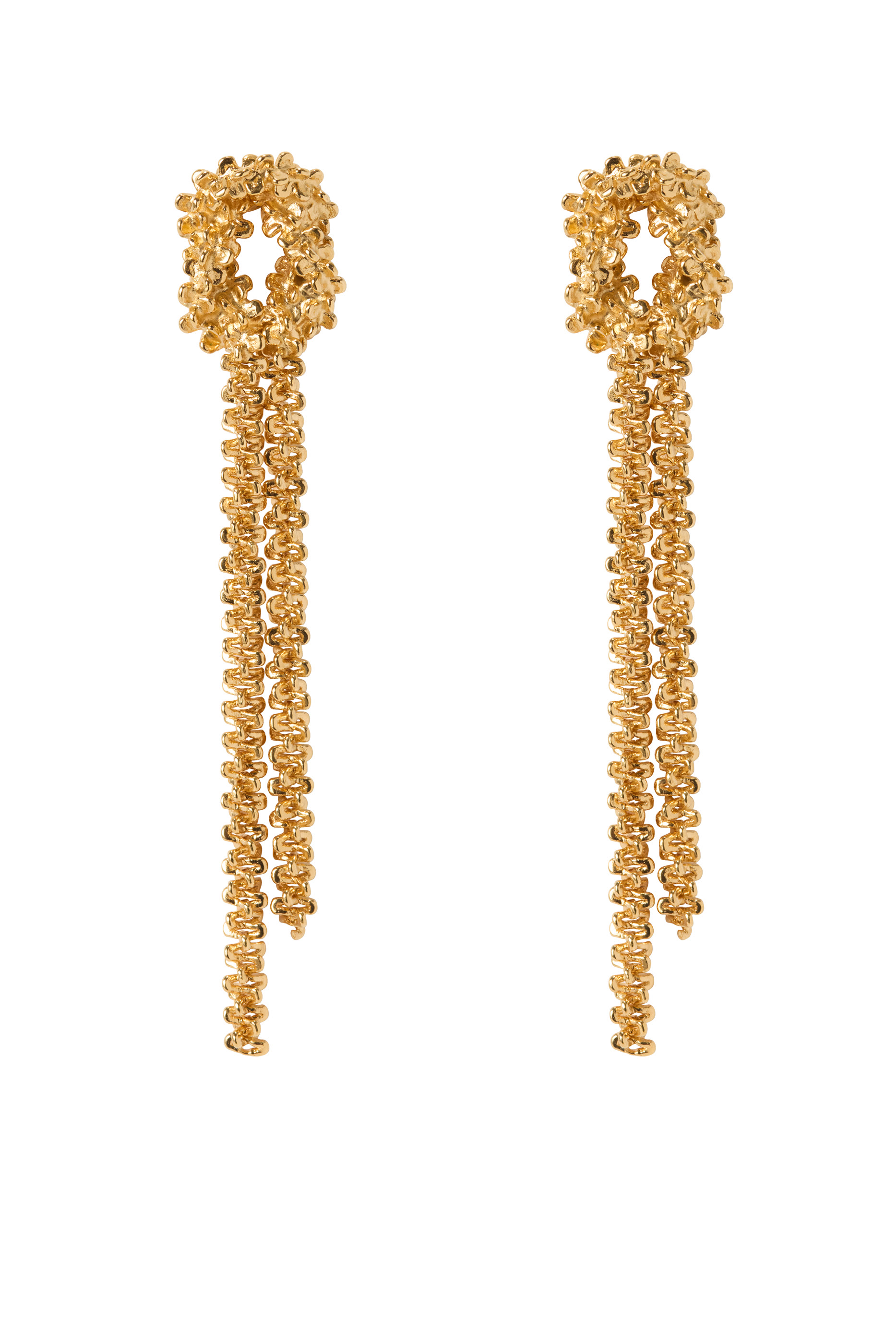 Gemma Statement Earrings, 18K Gold-Plated Brass