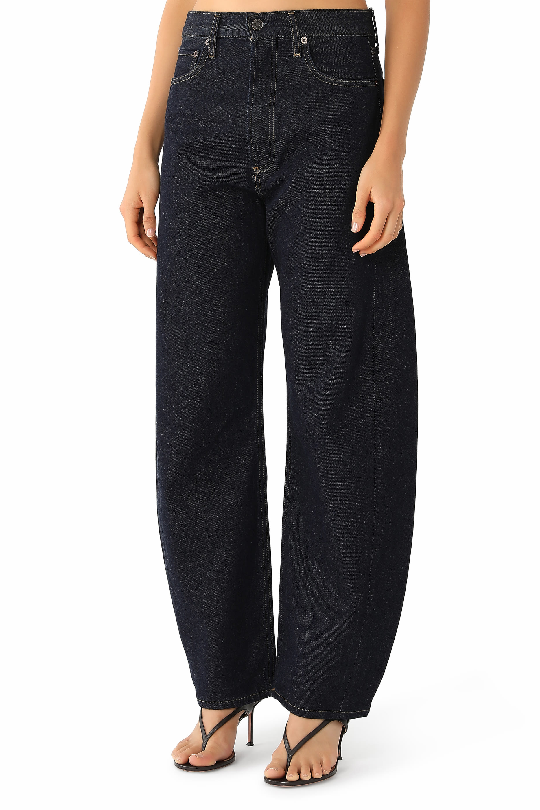 Luna High Rise Pieced Taper Jeans
