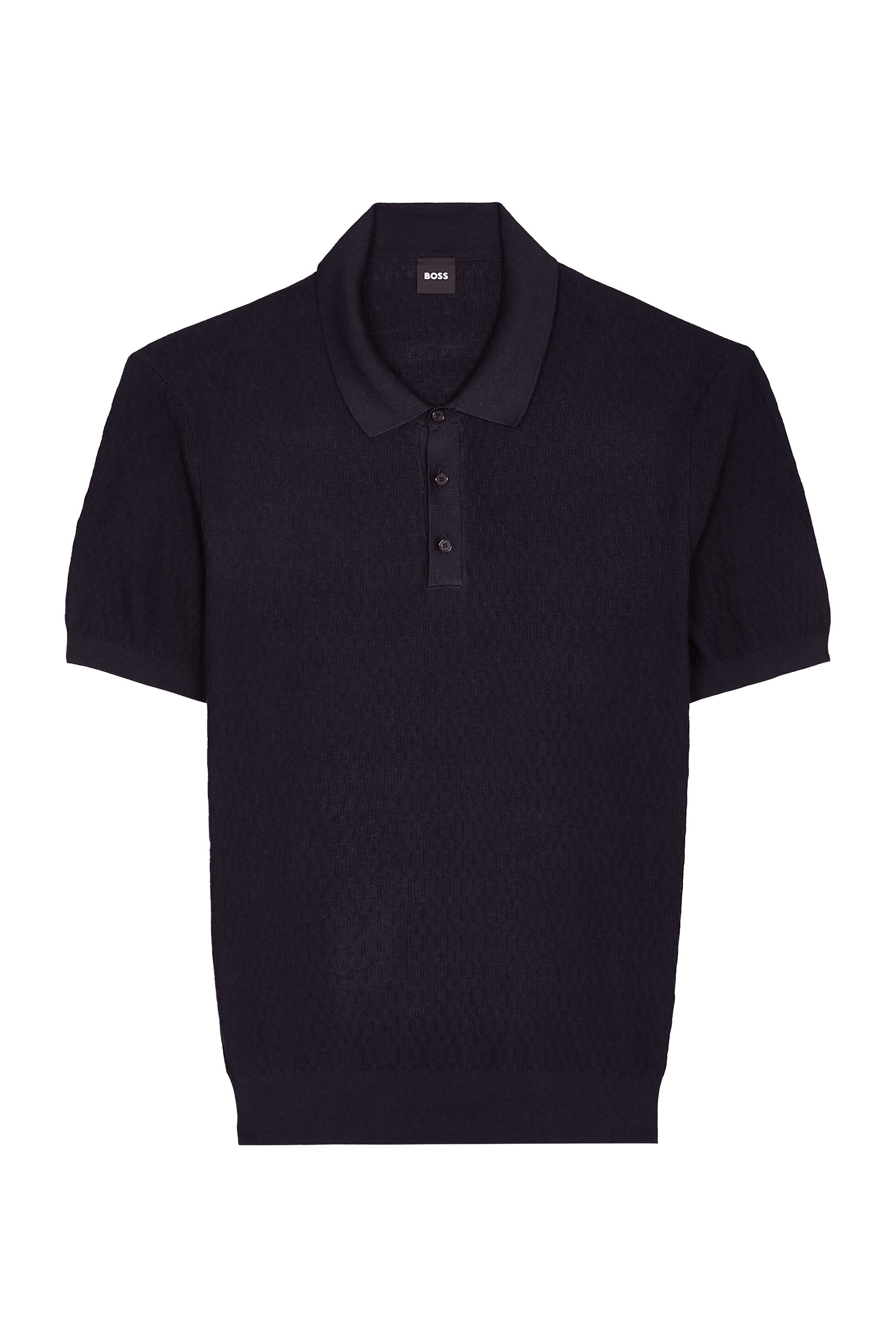 H-Lurazio Textured Knit Polo Shirt