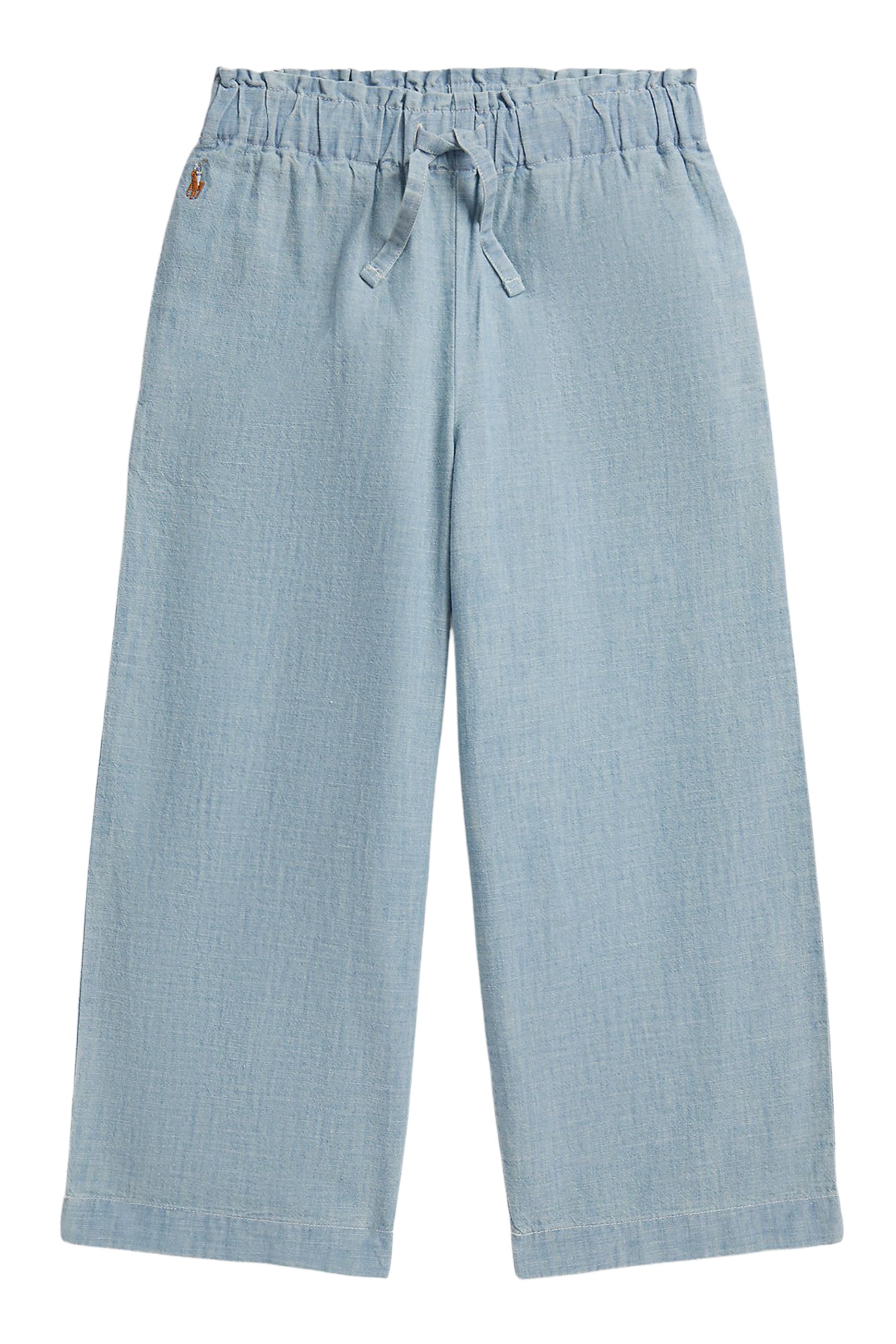 Kids Pony-Embroidered Wide-Leg Trousers