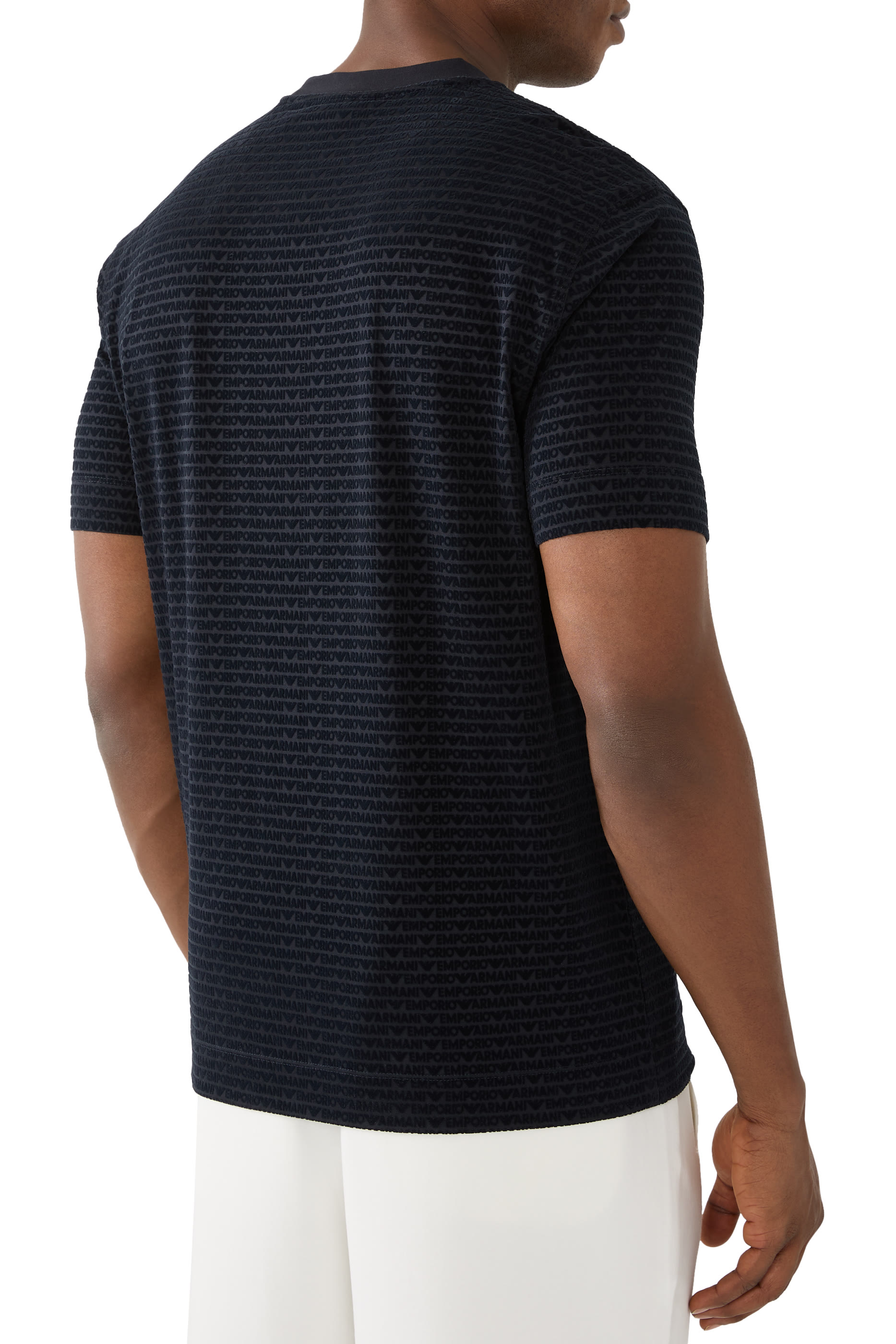 ASV Lyocell-Blend Jersey T-Shirt with All-Over Flocked Logo Lettering