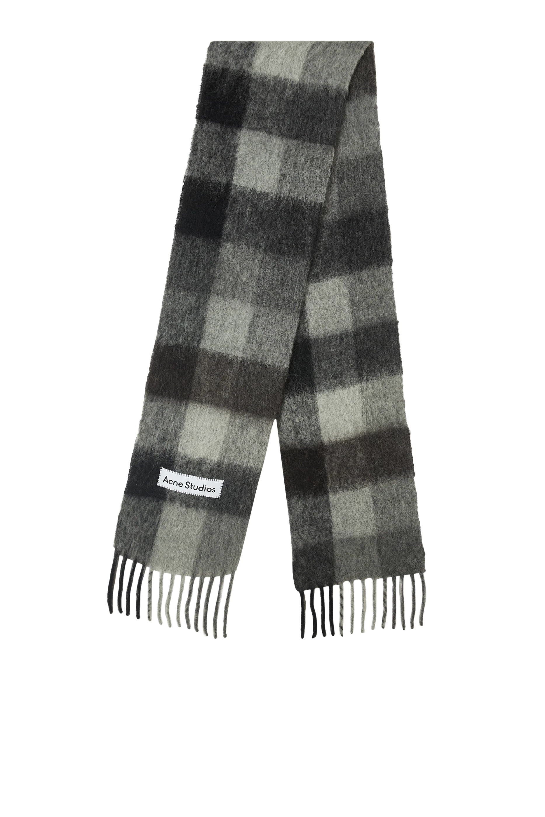 Mohair Checked Scarf 