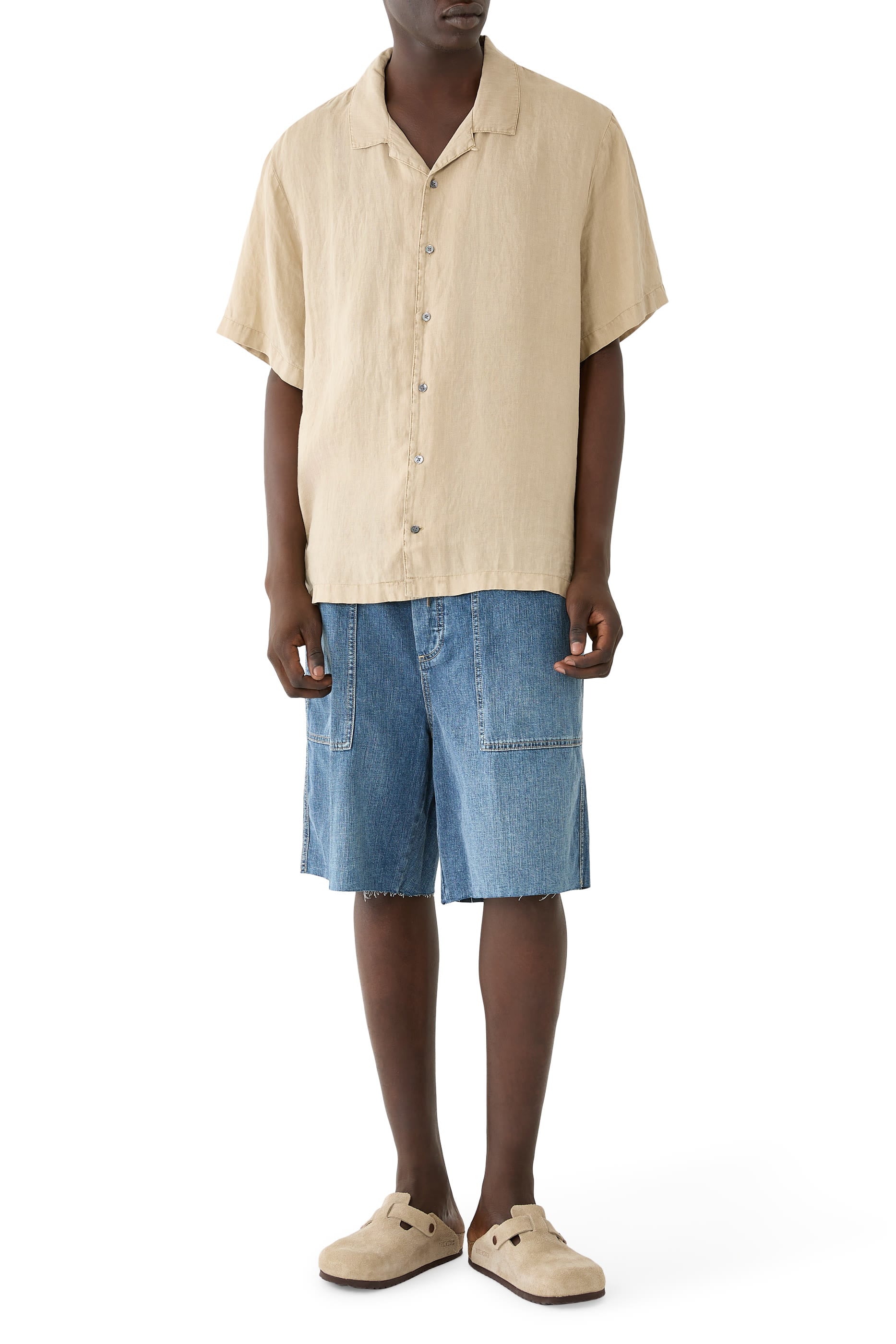 Shirttail Hem Short Sleeves Shirt