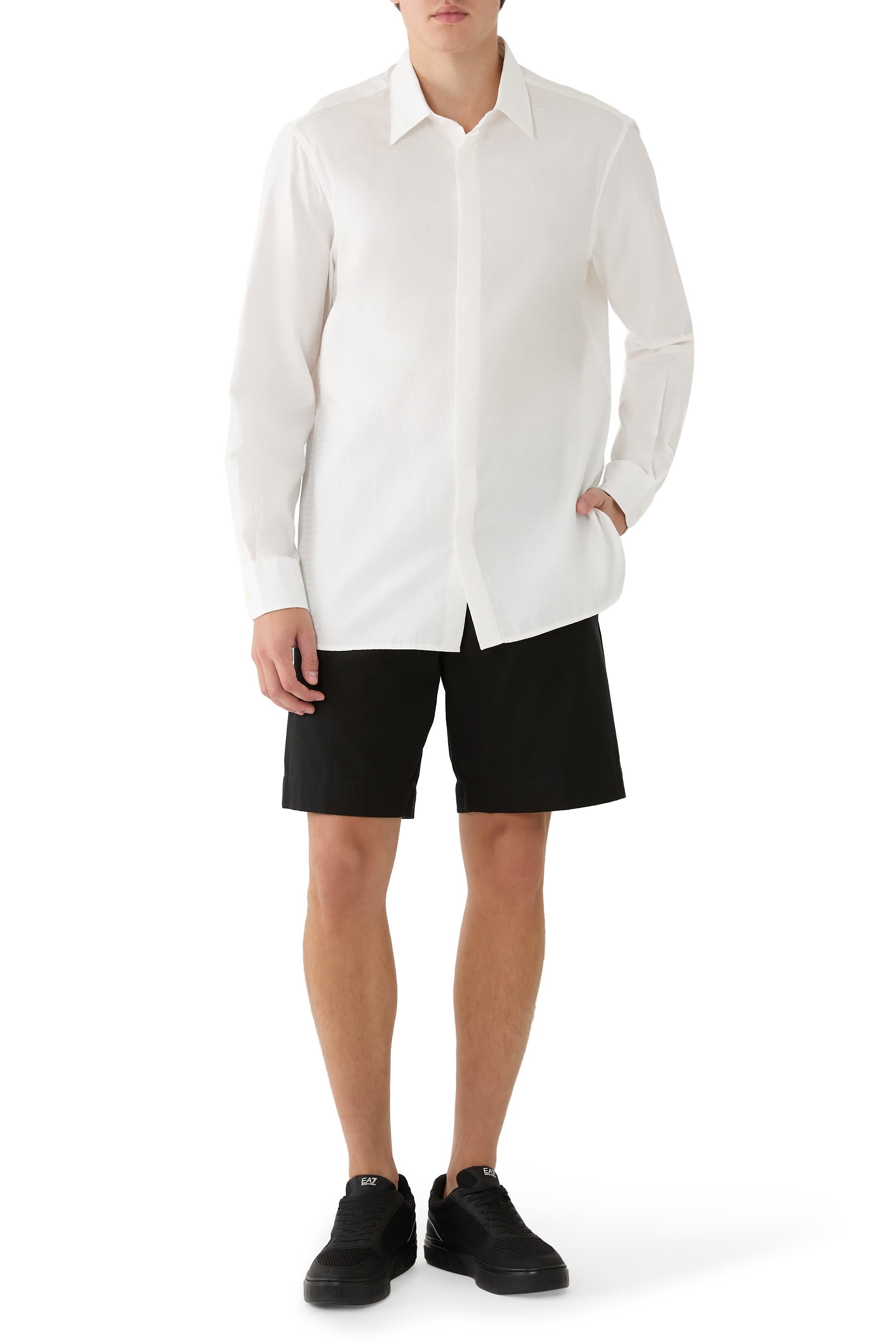  All-Over Jacquard Logo Shirt