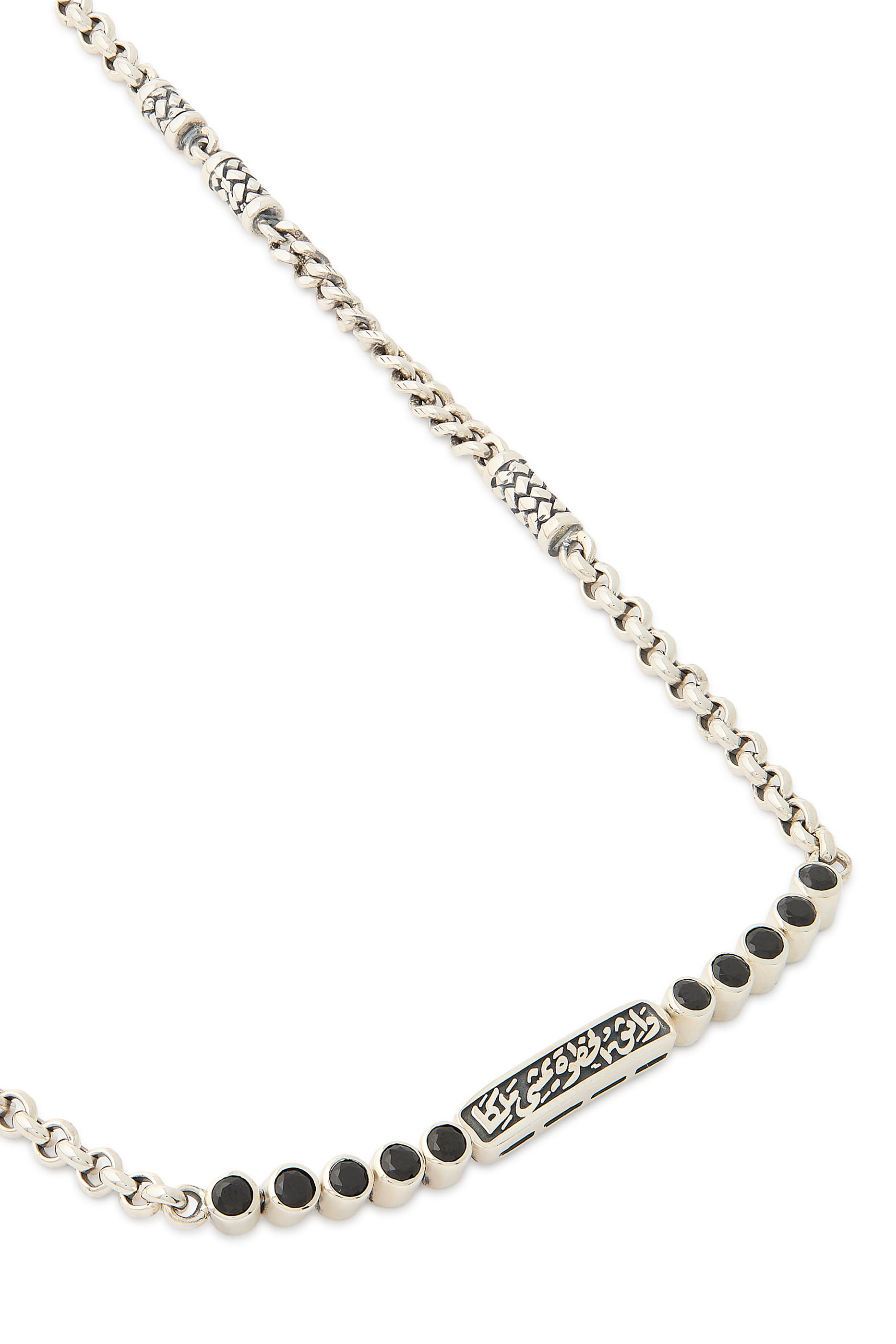 Confidence Wrap-Around Bracelet, Sterling Silver & Black Spinel