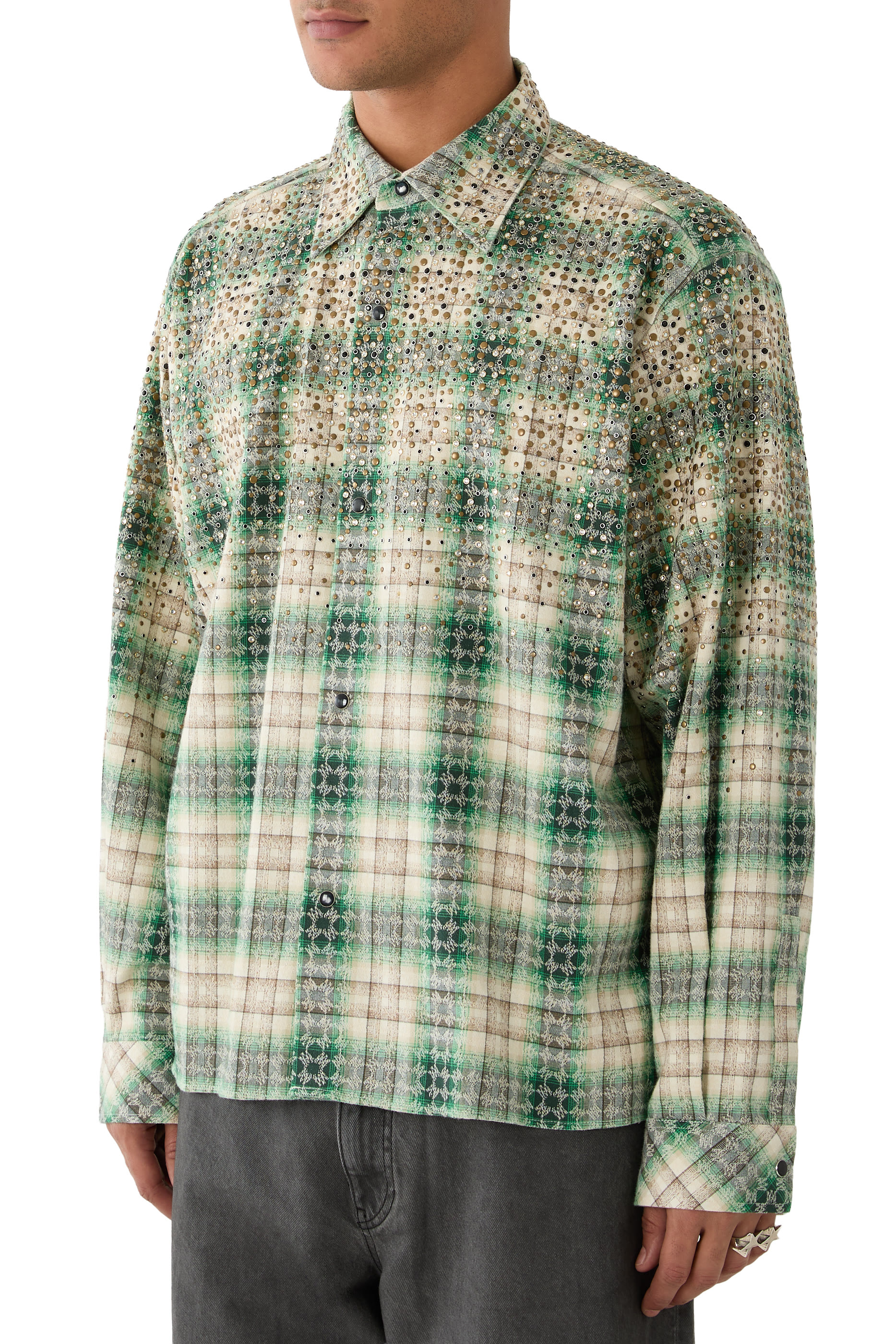 Crystal Oversized Western Flannel