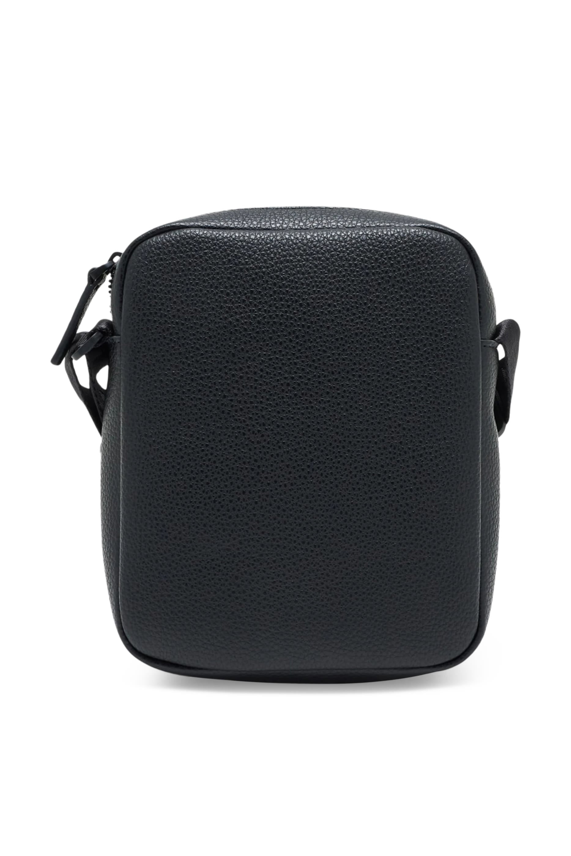 Embossed Logo Textured Crossbody Bag