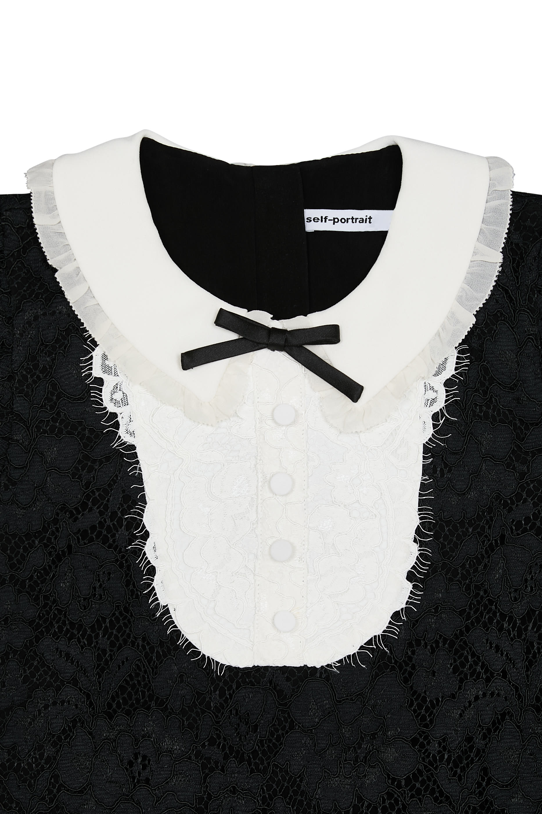 Kids Crepe Lace Bib Mini Dress