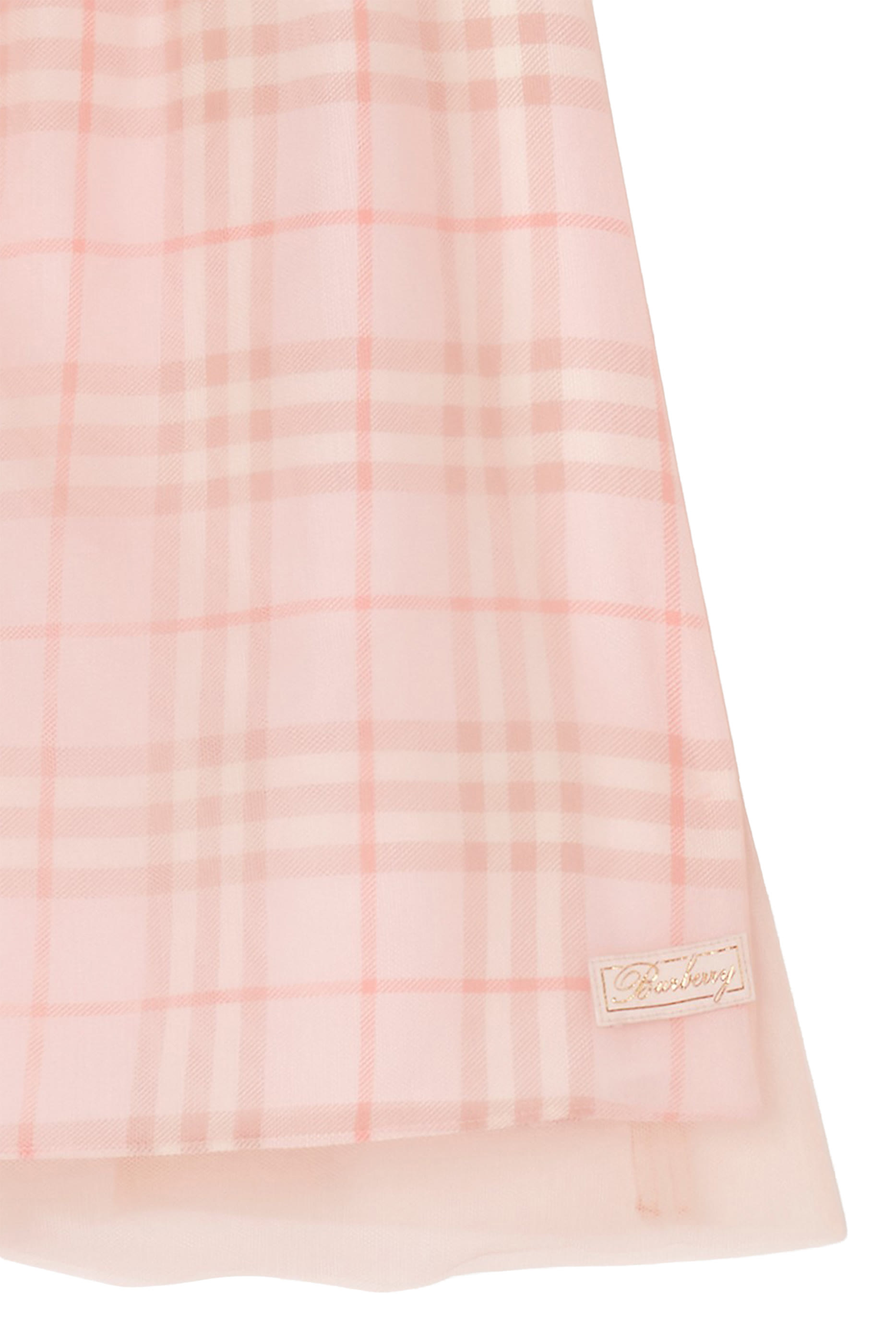 Kids Appliquéd Lettering Check Dress