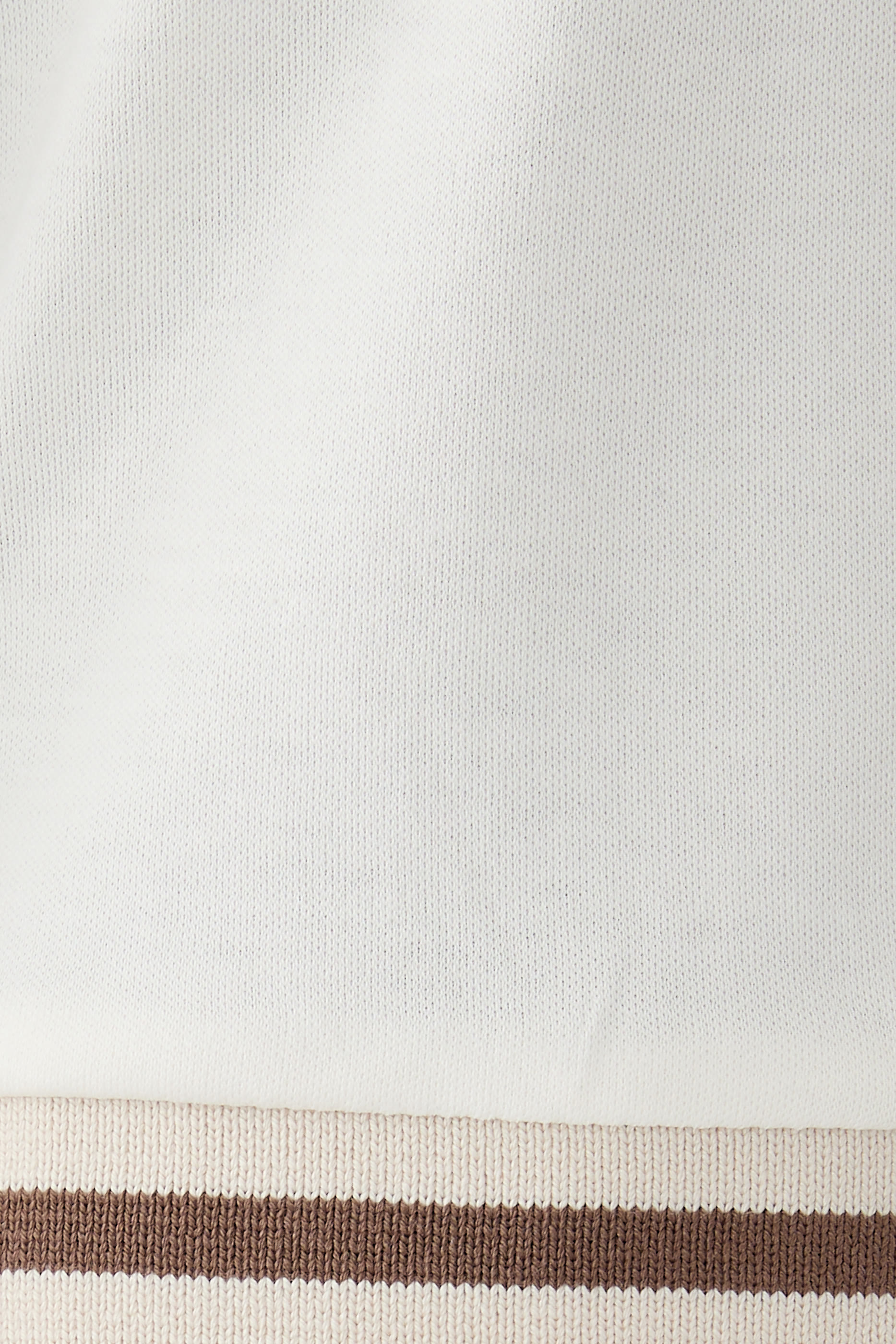 Cotton Crew Neck T-Shirt with Knit Trim 