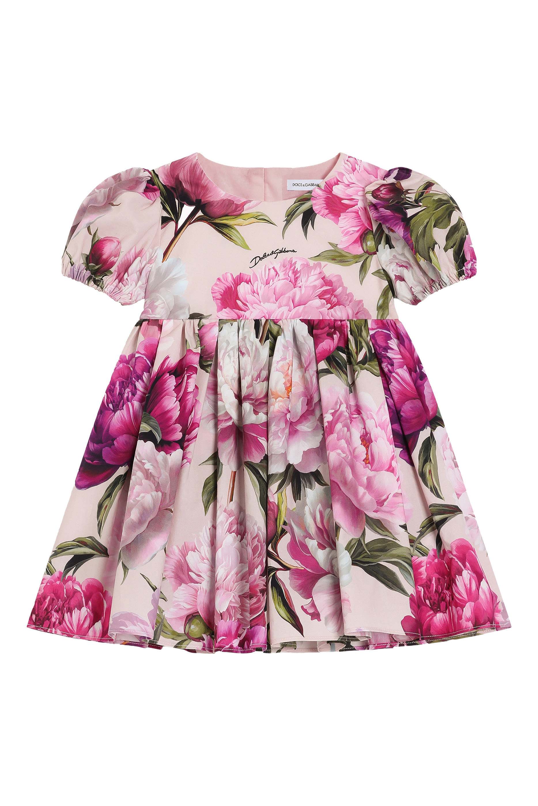 Kids Peony-Print Poplin Dress 