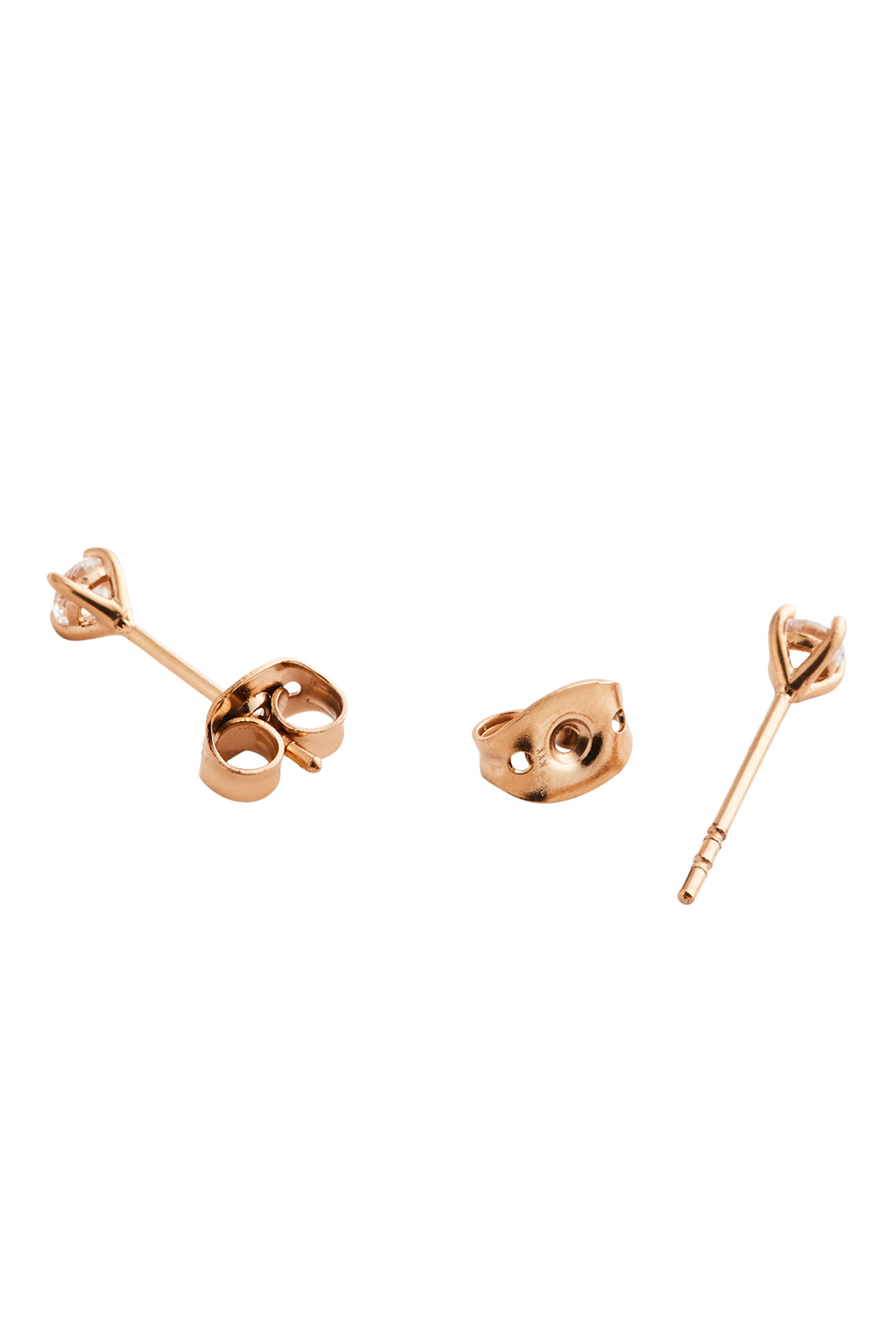 Mirelle Solitaire Stud Earrings, Cubic Zirconia & Stainless Steel