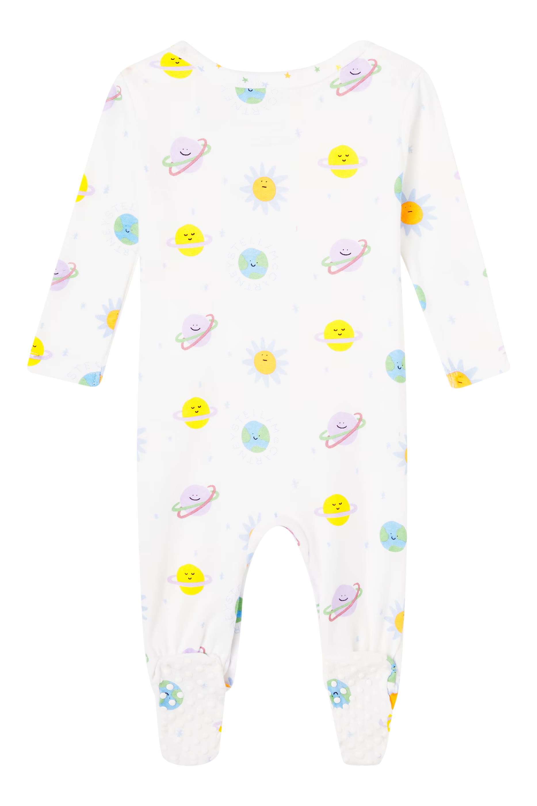 Kids Planets Printed Romper, Hat, and Blanket Set