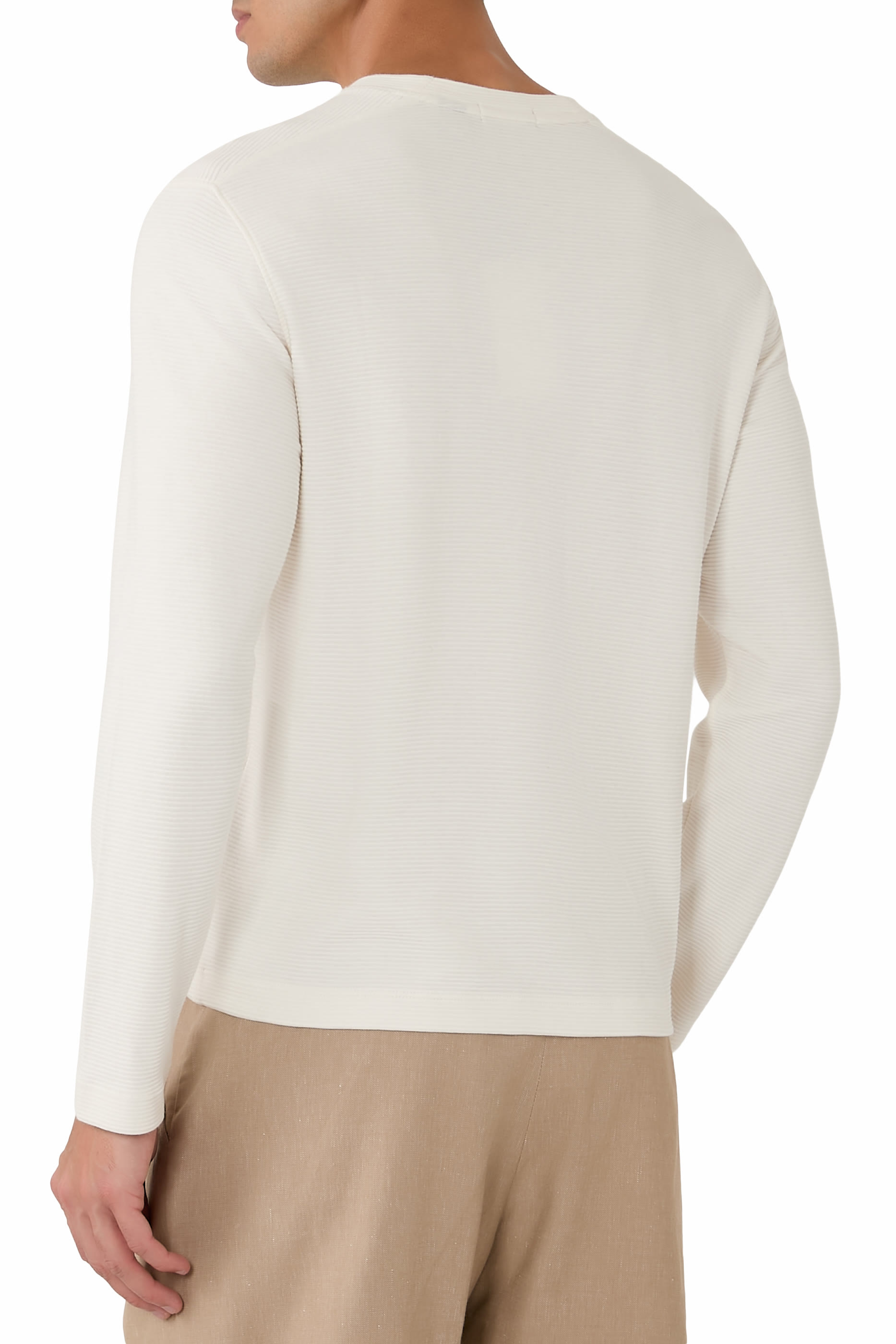 Delroy Long-Sleeve T-Shirt in Studio Knit Jacquard