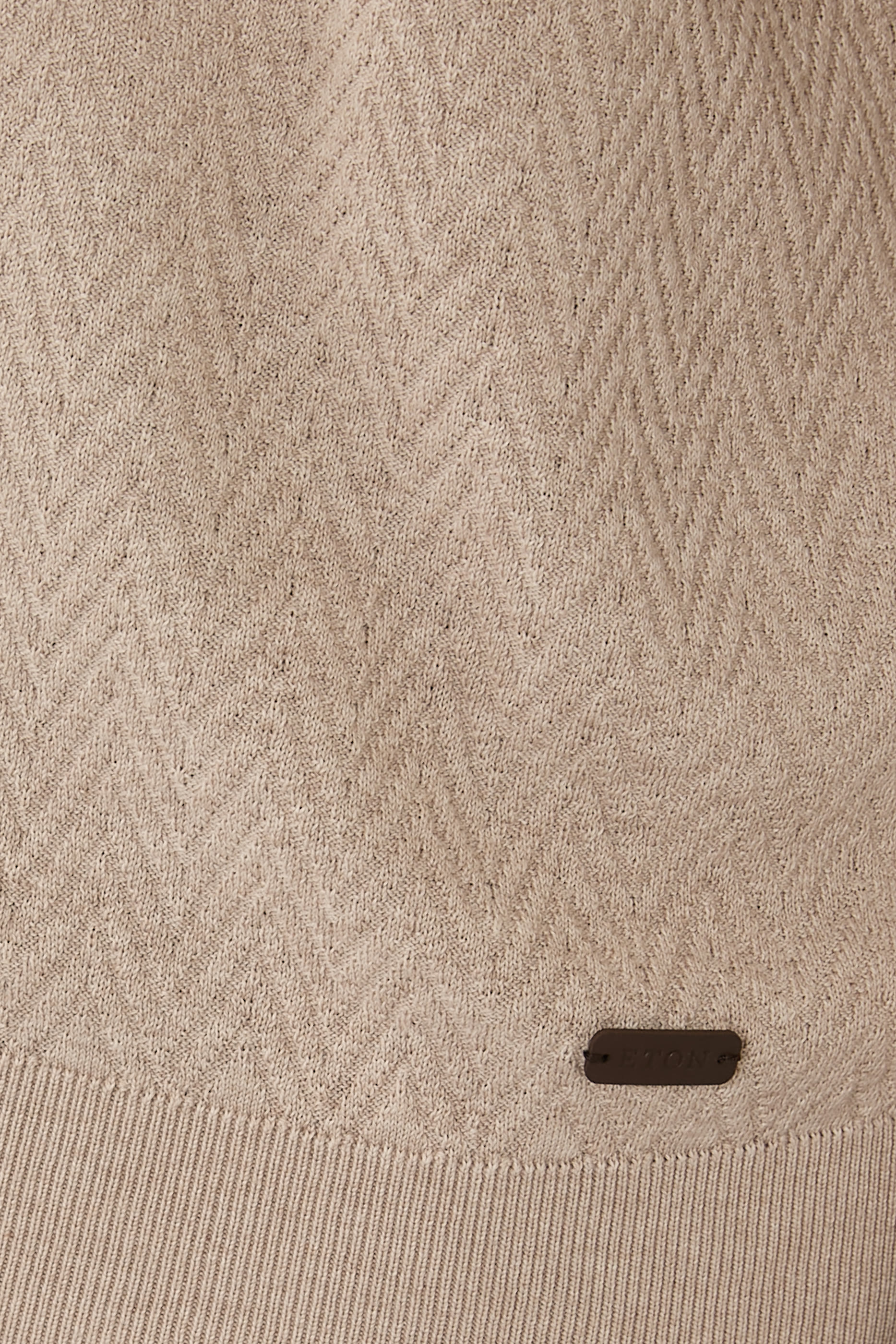 Herringbone Crewneck Knit T-Shirt