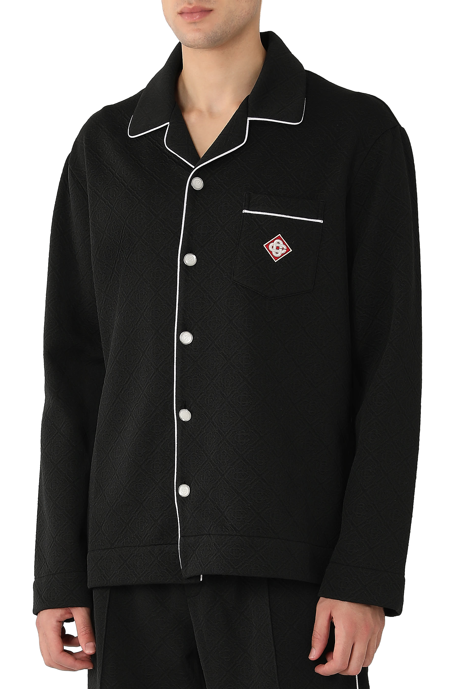  Raised Monogram Long Sleeve Shirt 