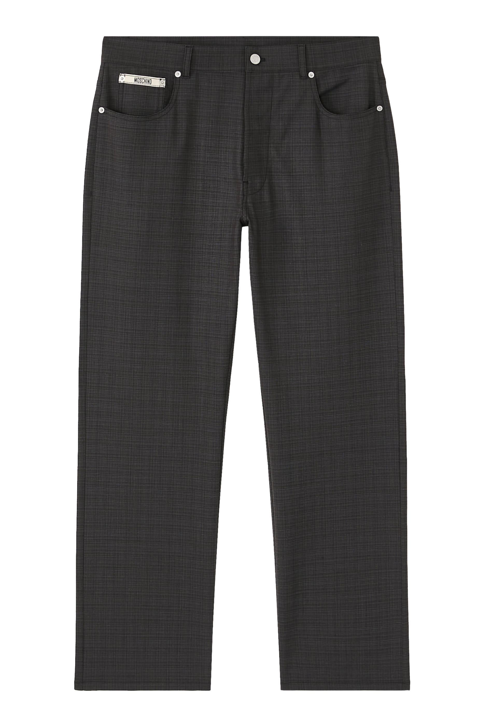 Wool Check Trousers 