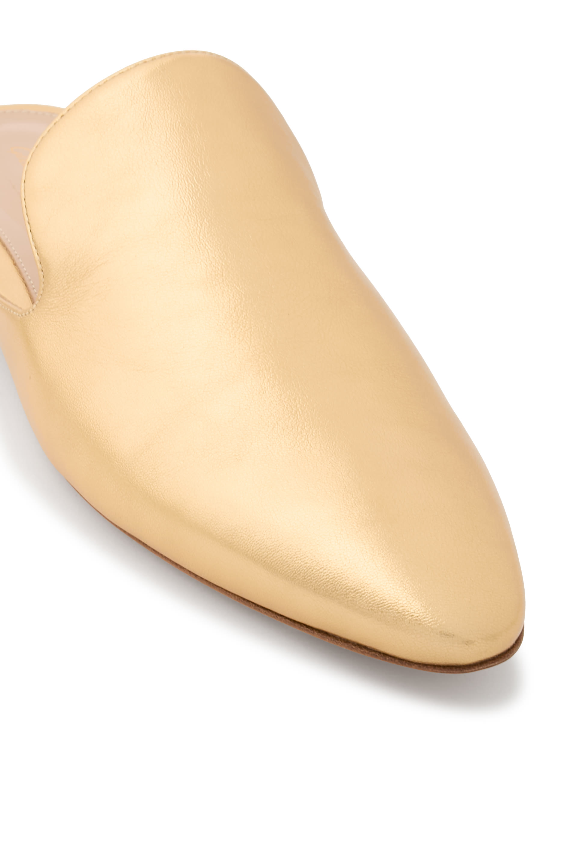 Raja Metallic Leather Mules