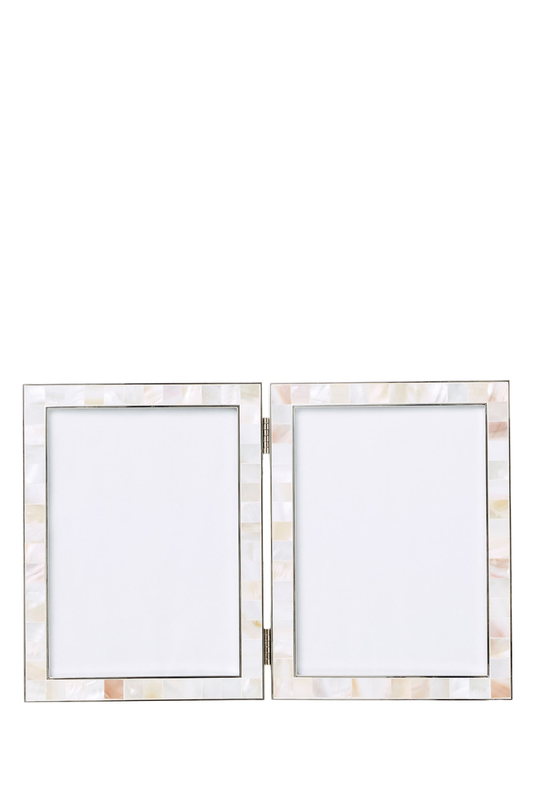 Mother of Pearl Double Hinged Photo Frame, 5"x7"